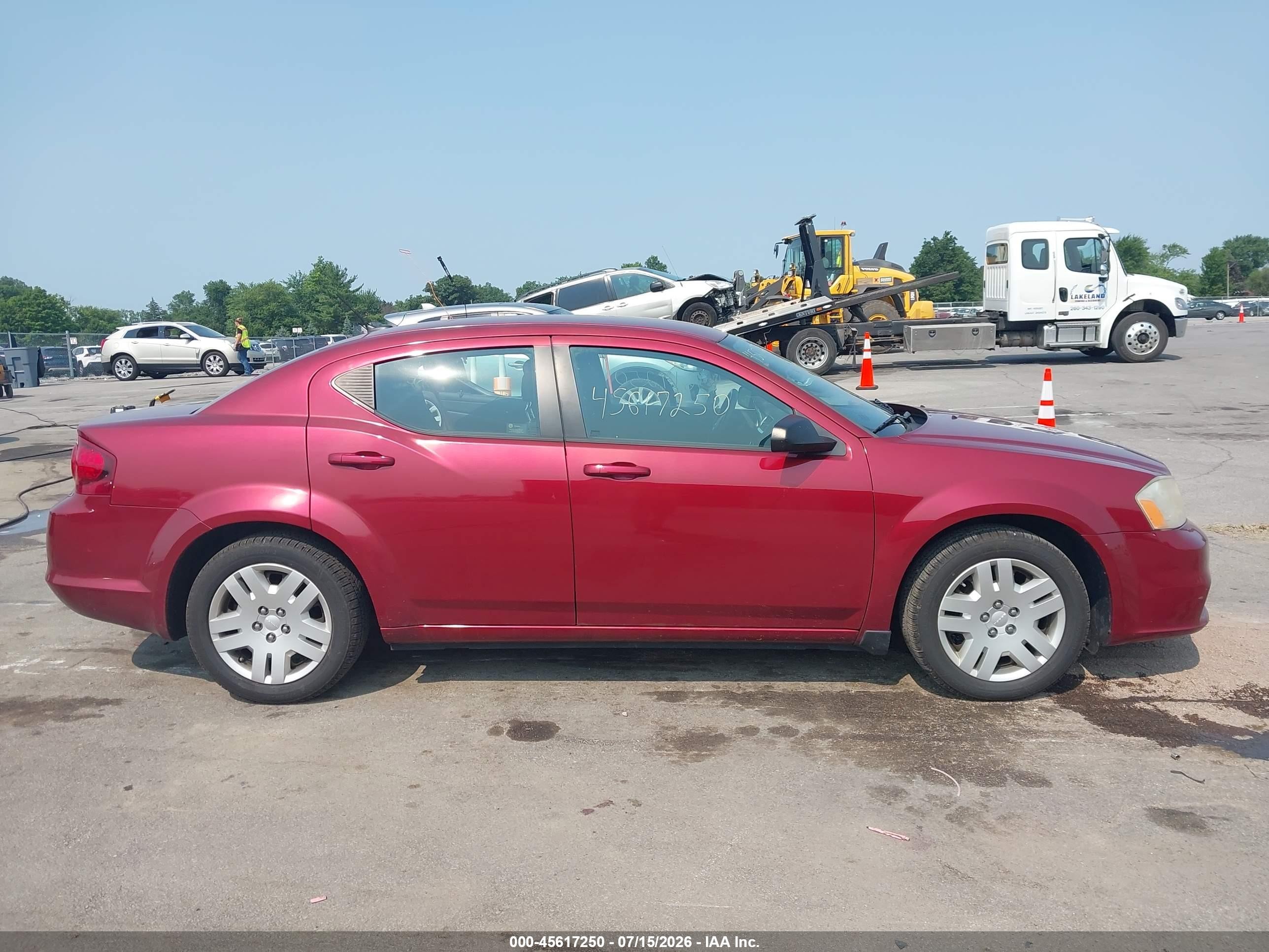 2014 Dodge Avenger Se Red vin: 1C3CDZAB6EN223695