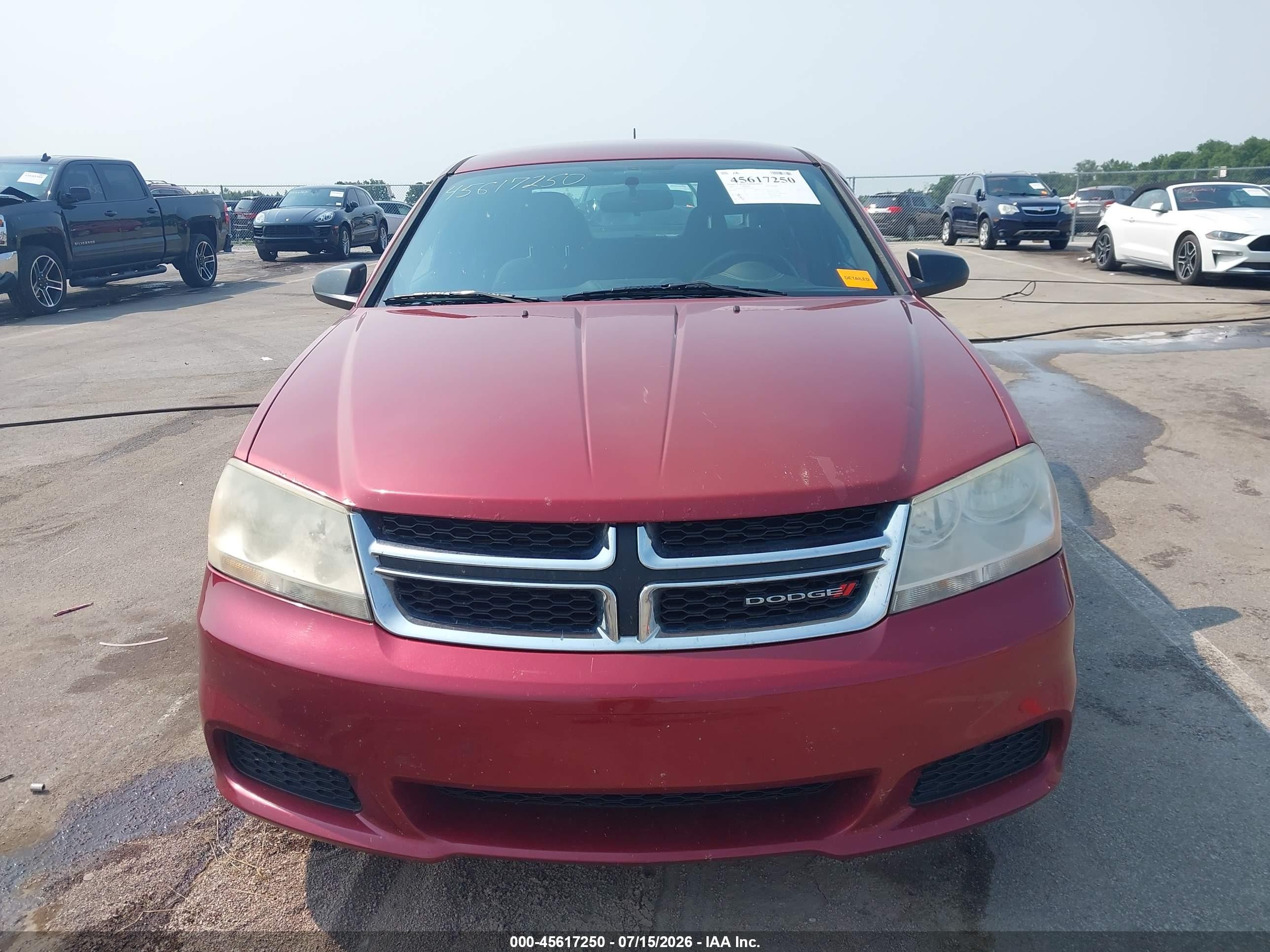2014 Dodge Avenger Se Red vin: 1C3CDZAB6EN223695