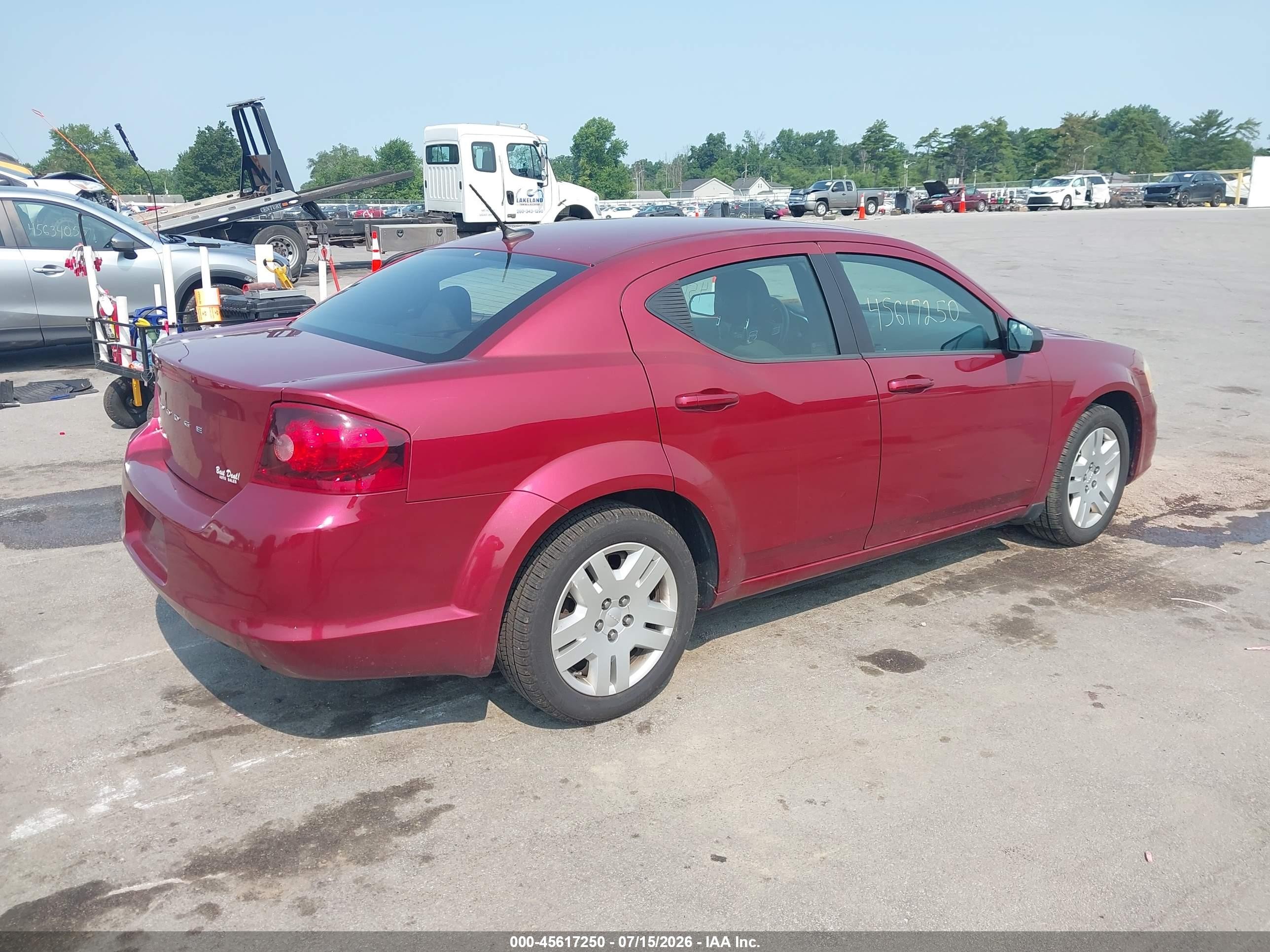 2014 Dodge Avenger Se Red vin: 1C3CDZAB6EN223695