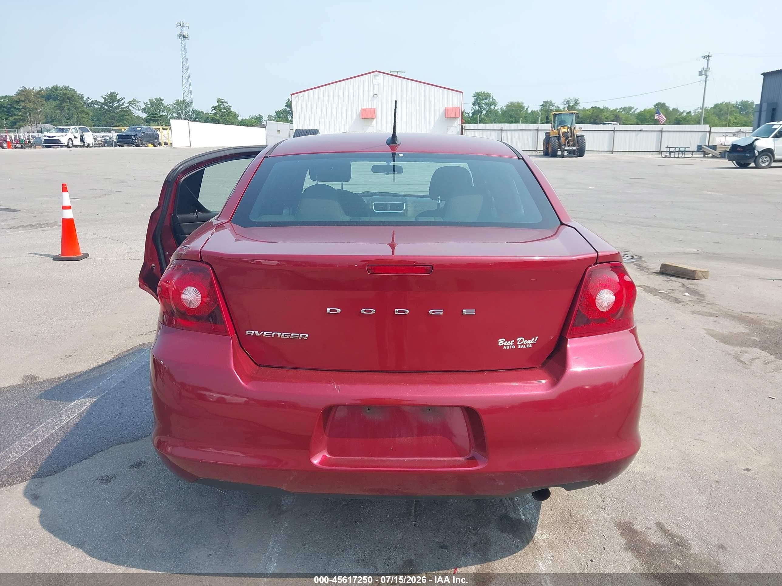 2014 Dodge Avenger Se Red vin: 1C3CDZAB6EN223695
