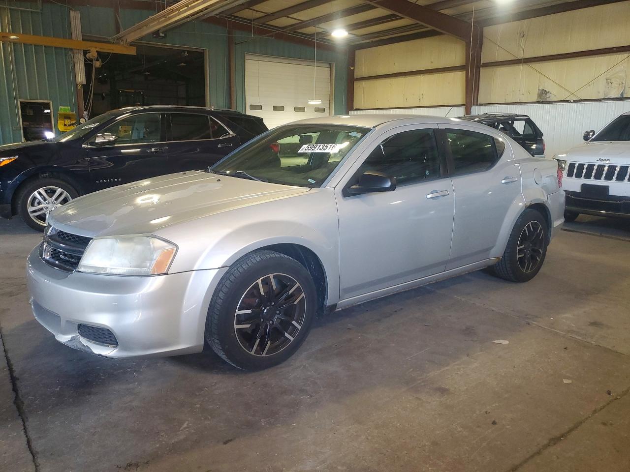 2012 Dodge Avenger White vin: 1C3CDZAB7CN171605