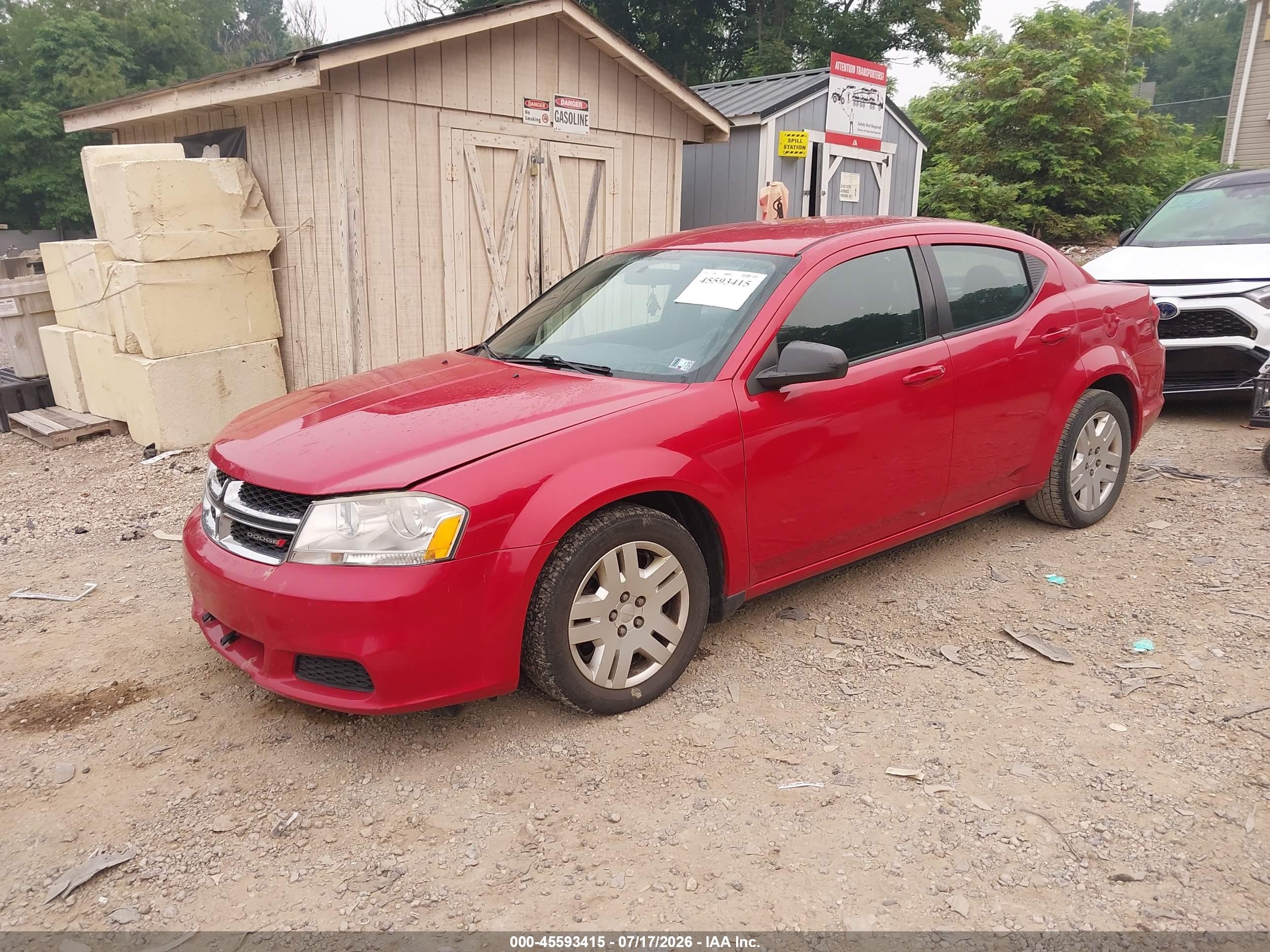 2012 Dodge Avenger Se Red vin: 1C3CDZAB7CN265581