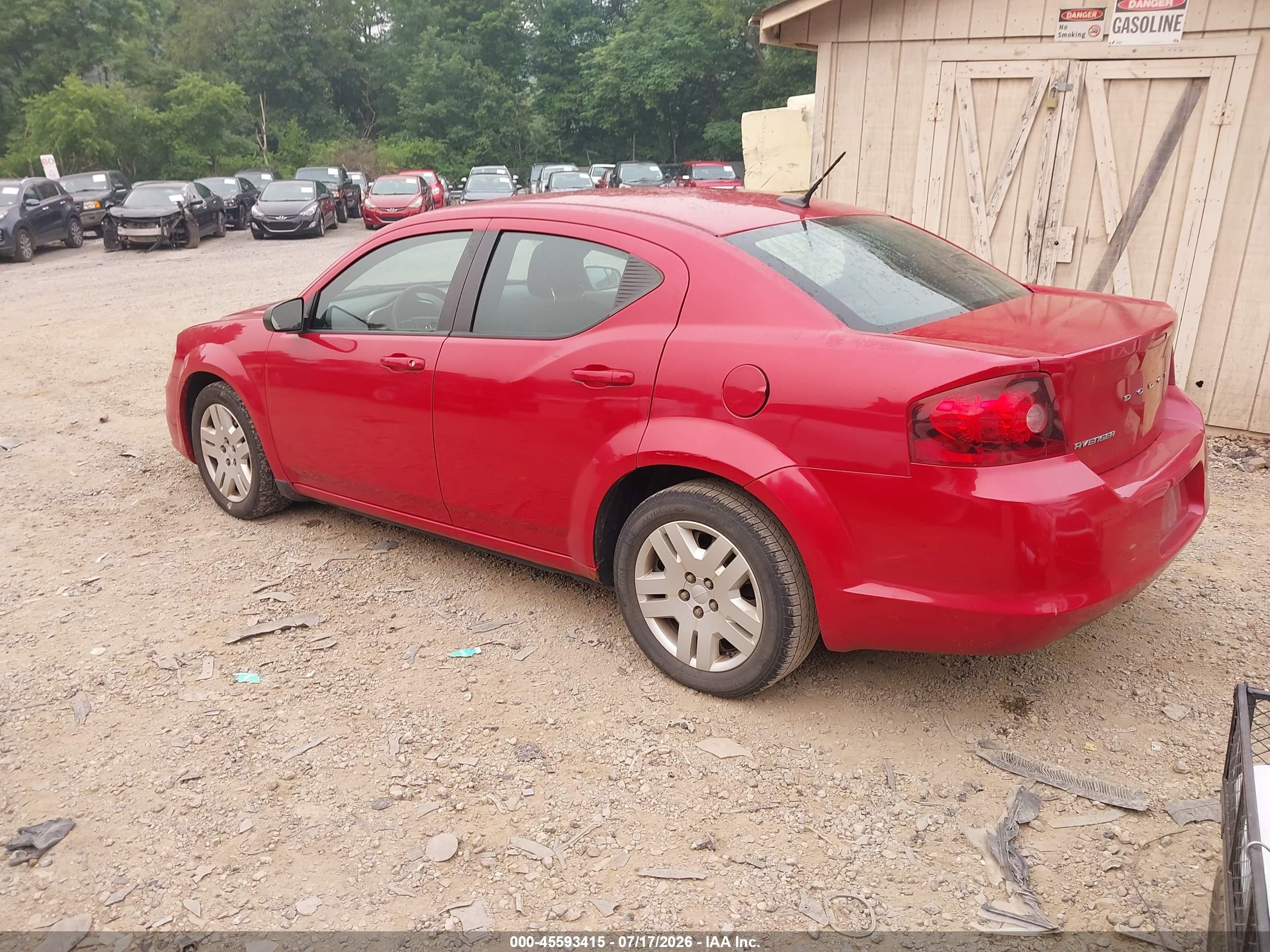 2012 Dodge Avenger Se Red vin: 1C3CDZAB7CN265581