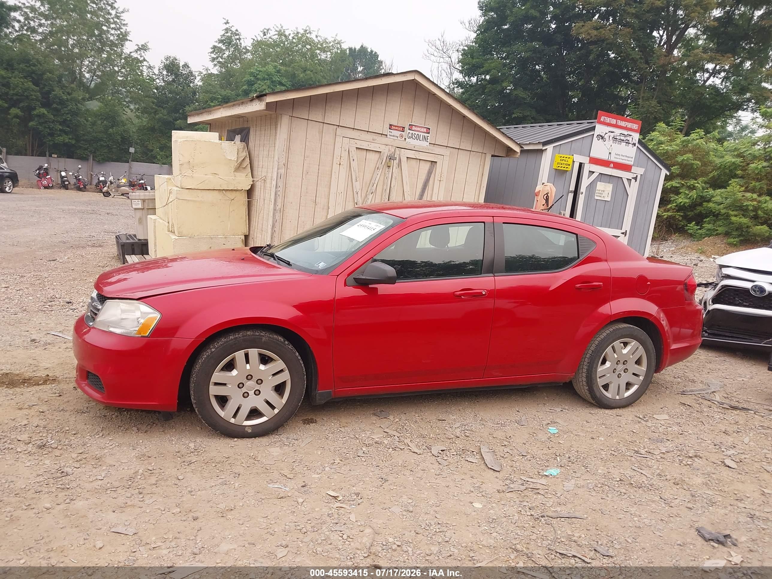 2012 Dodge Avenger Se Red vin: 1C3CDZAB7CN265581