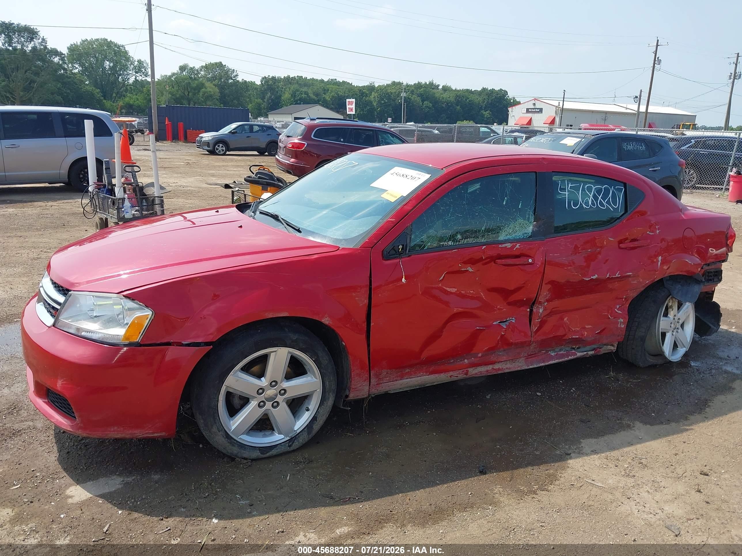 2013 Dodge Avenger Se Красный vin: 1C3CDZAB7DN535359