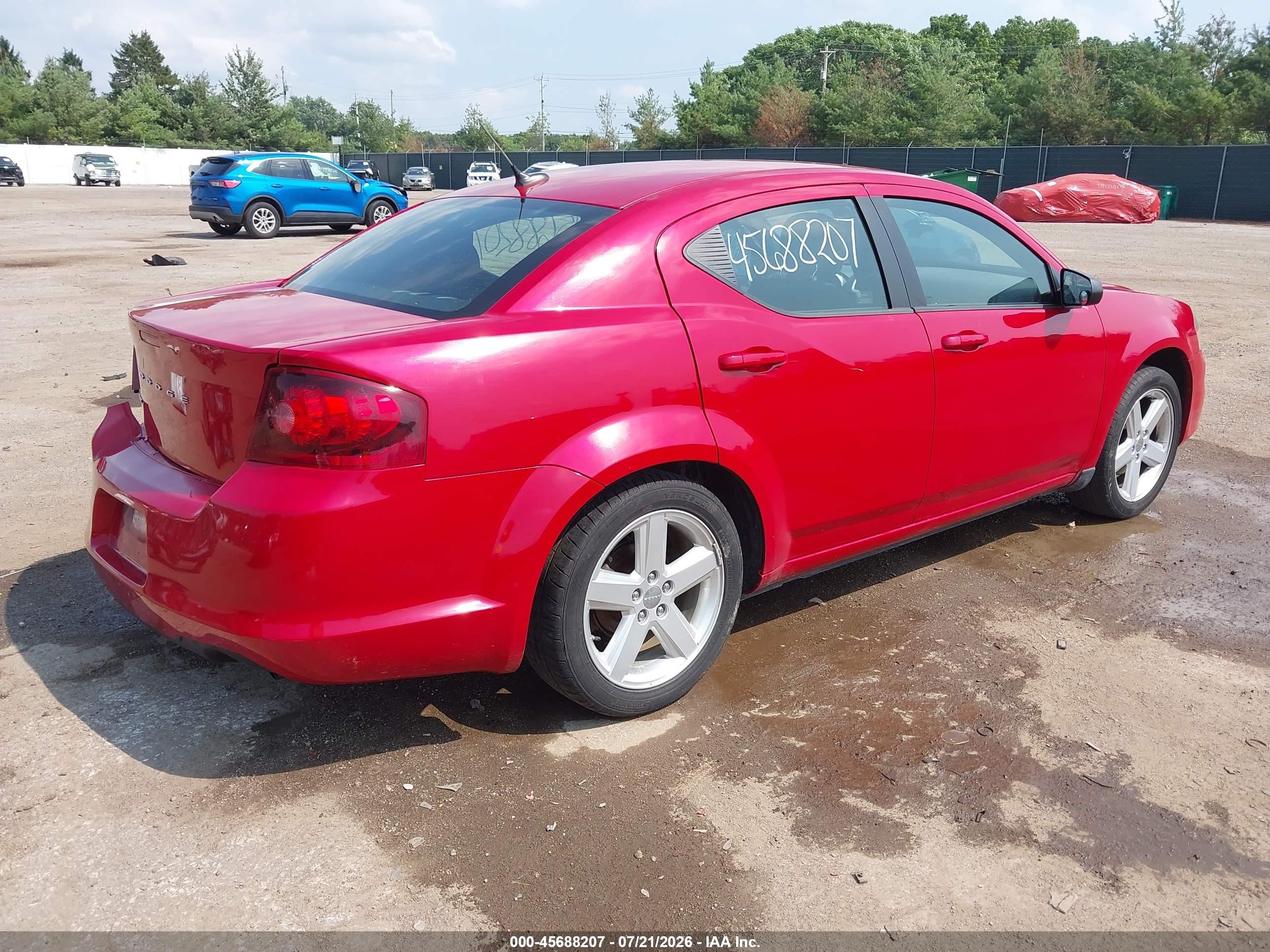 2013 Dodge Avenger Se Красный vin: 1C3CDZAB7DN535359