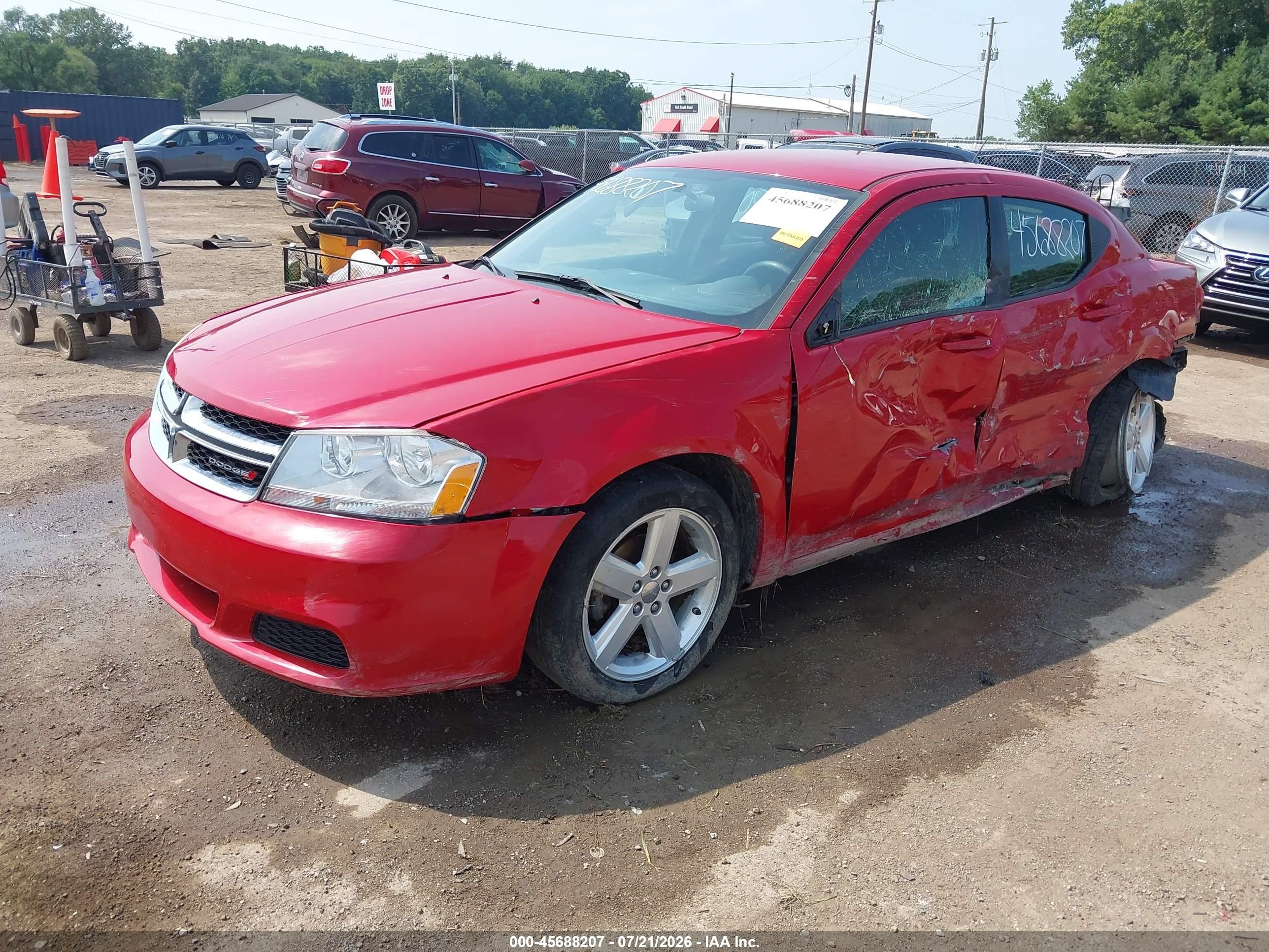 2013 Dodge Avenger Se Красный vin: 1C3CDZAB7DN535359