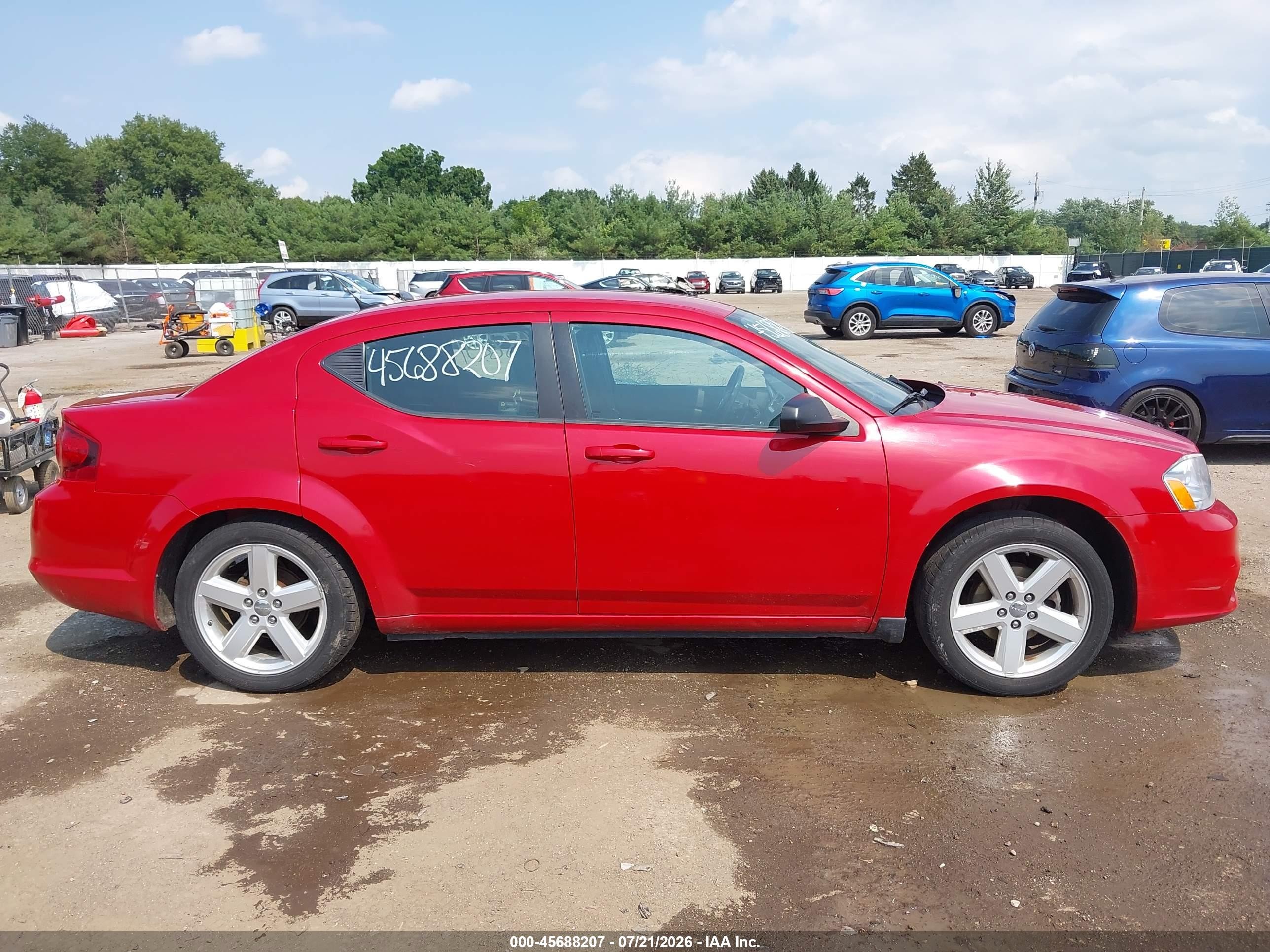2013 Dodge Avenger Se Красный vin: 1C3CDZAB7DN535359