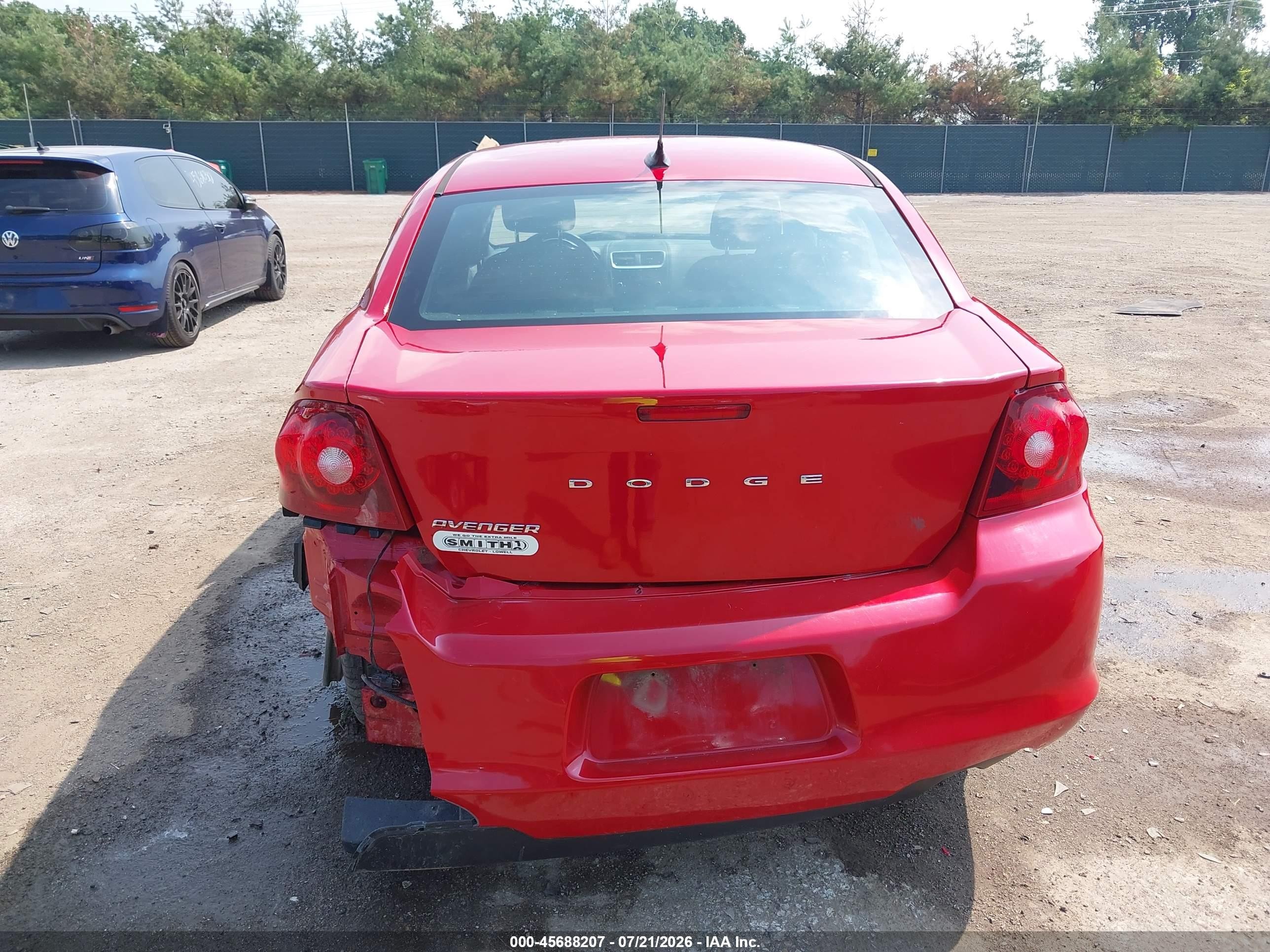 2013 Dodge Avenger Se Красный vin: 1C3CDZAB7DN535359