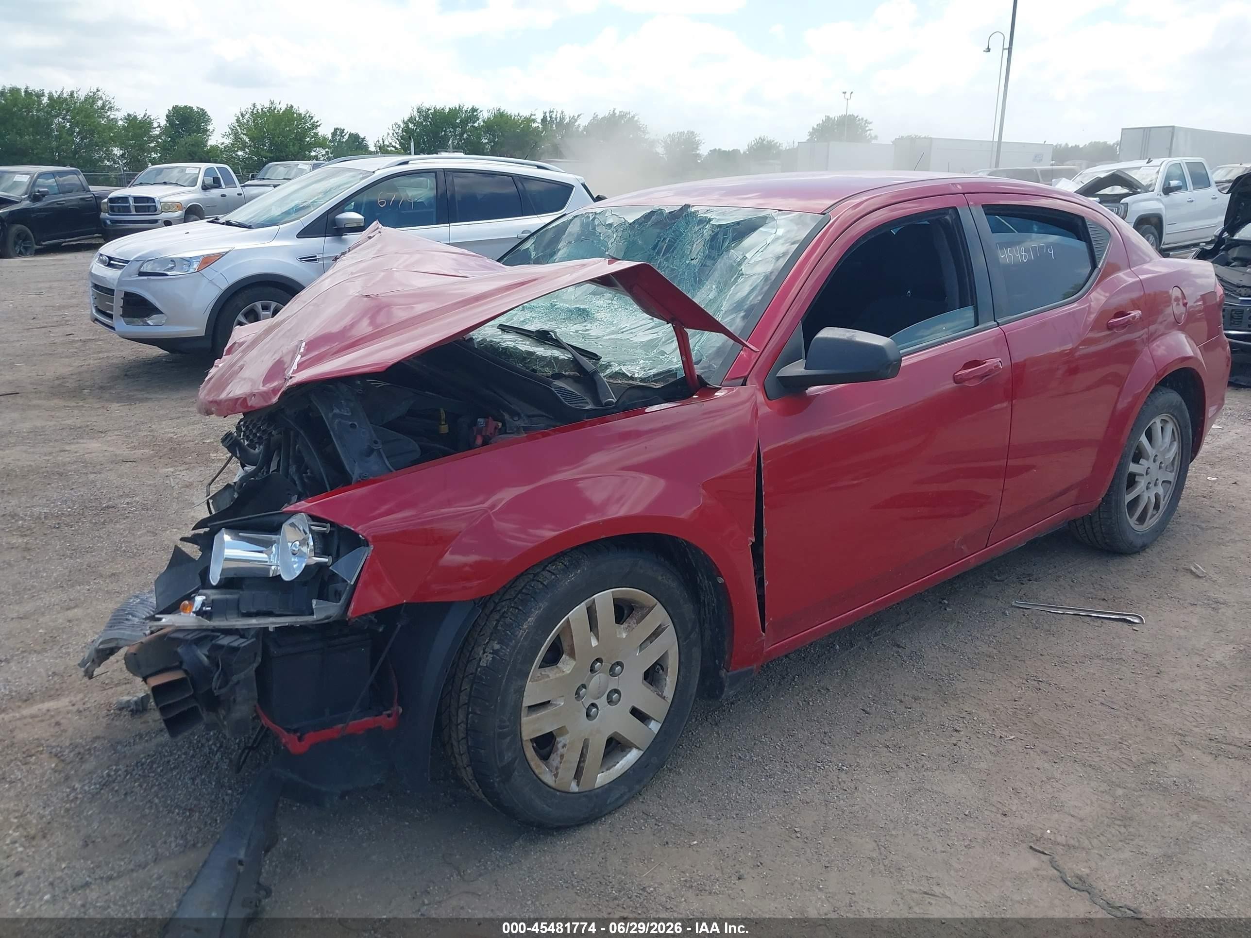 2013 Dodge Avenger Se Red vin: 1C3CDZAB7DN603661