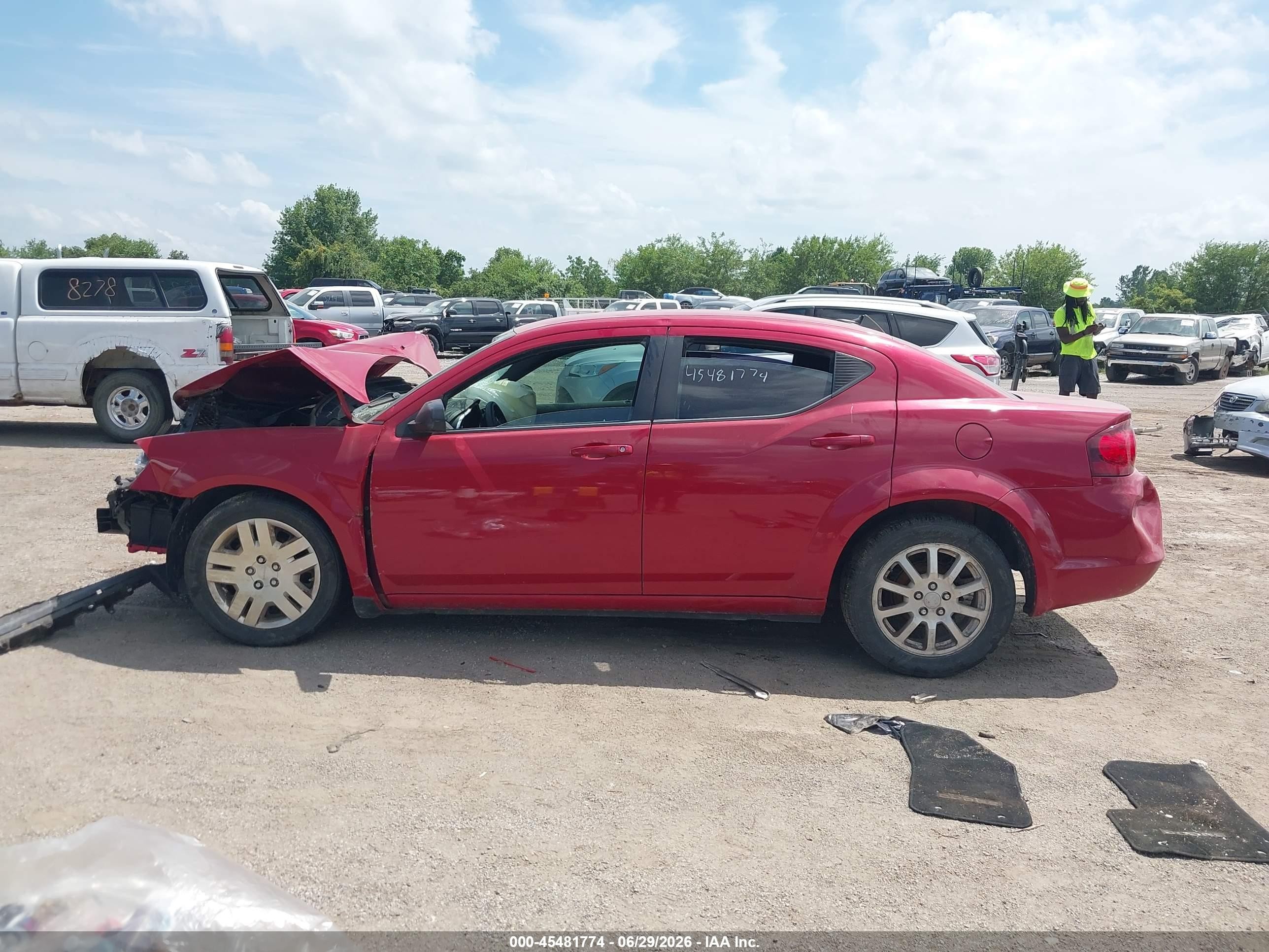 2013 Dodge Avenger Se Red vin: 1C3CDZAB7DN603661