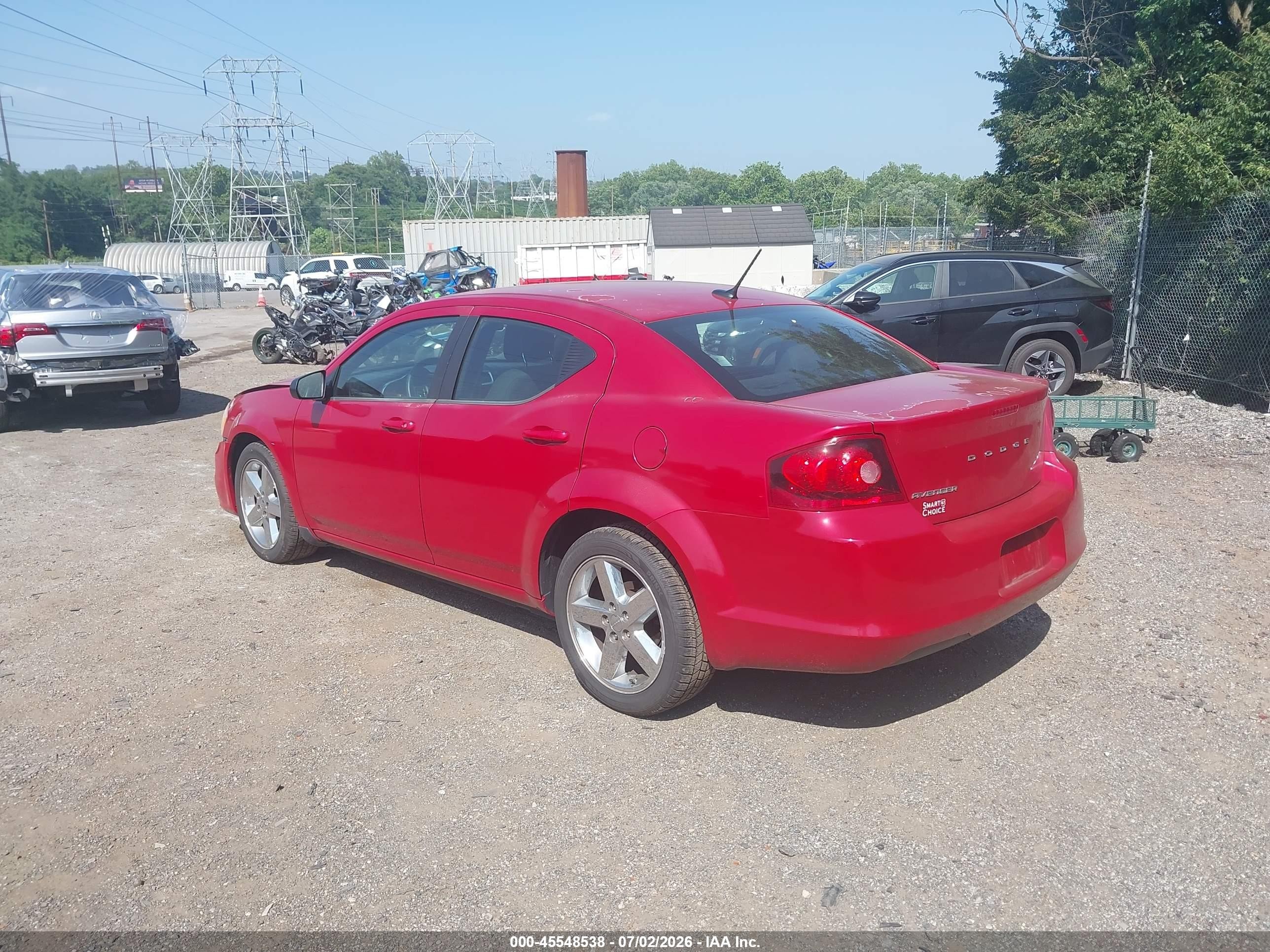 2013 Dodge Avenger Se Red vin: 1C3CDZAB7DN637681
