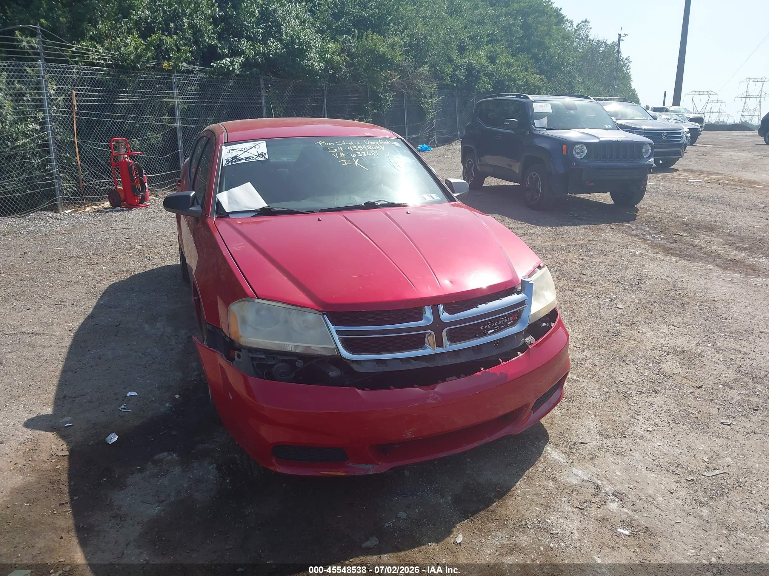 2013 Dodge Avenger Se Red vin: 1C3CDZAB7DN637681