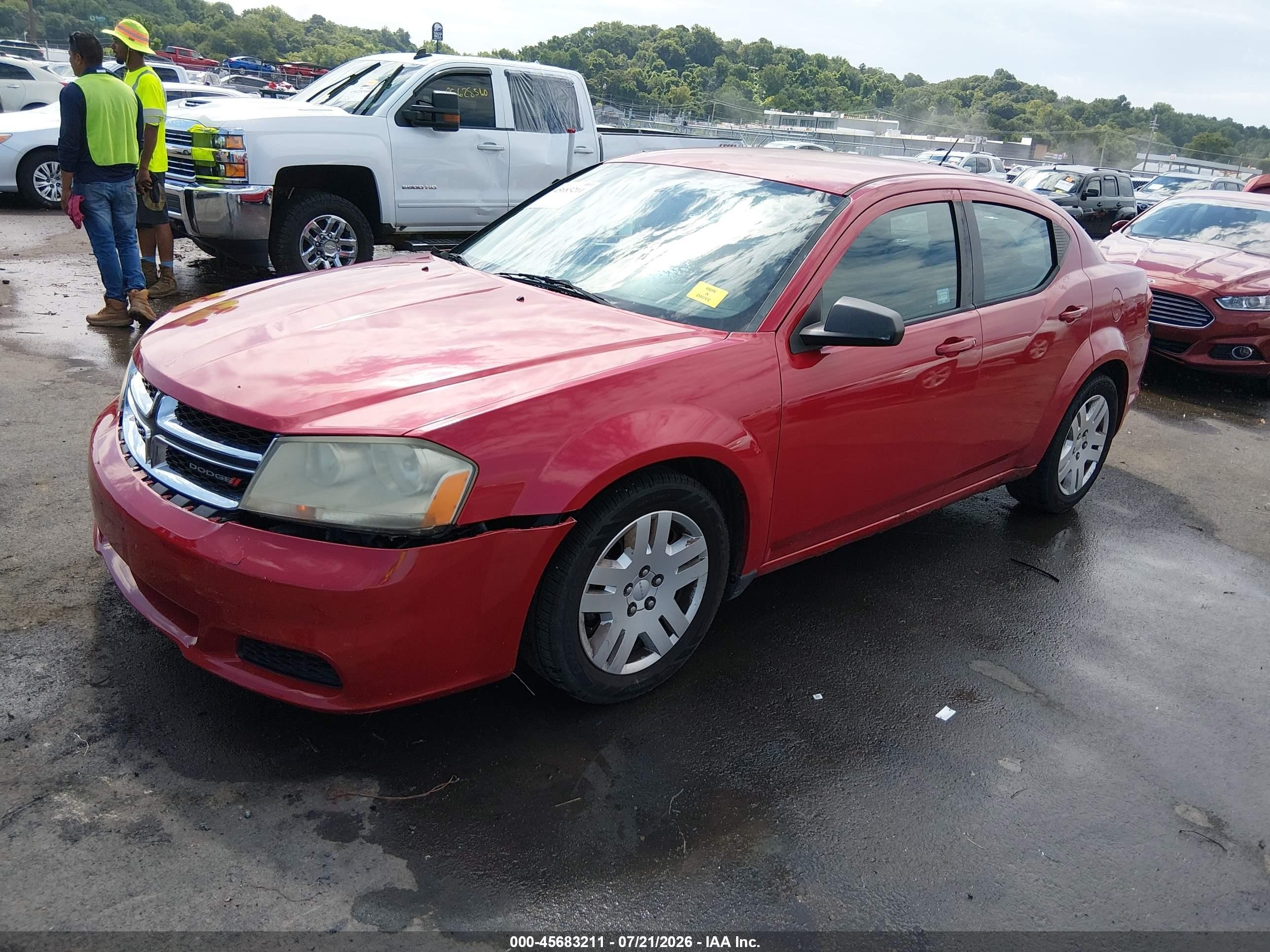 2014 Dodge Avenger Se Red vin: 1C3CDZAB7EN146951
