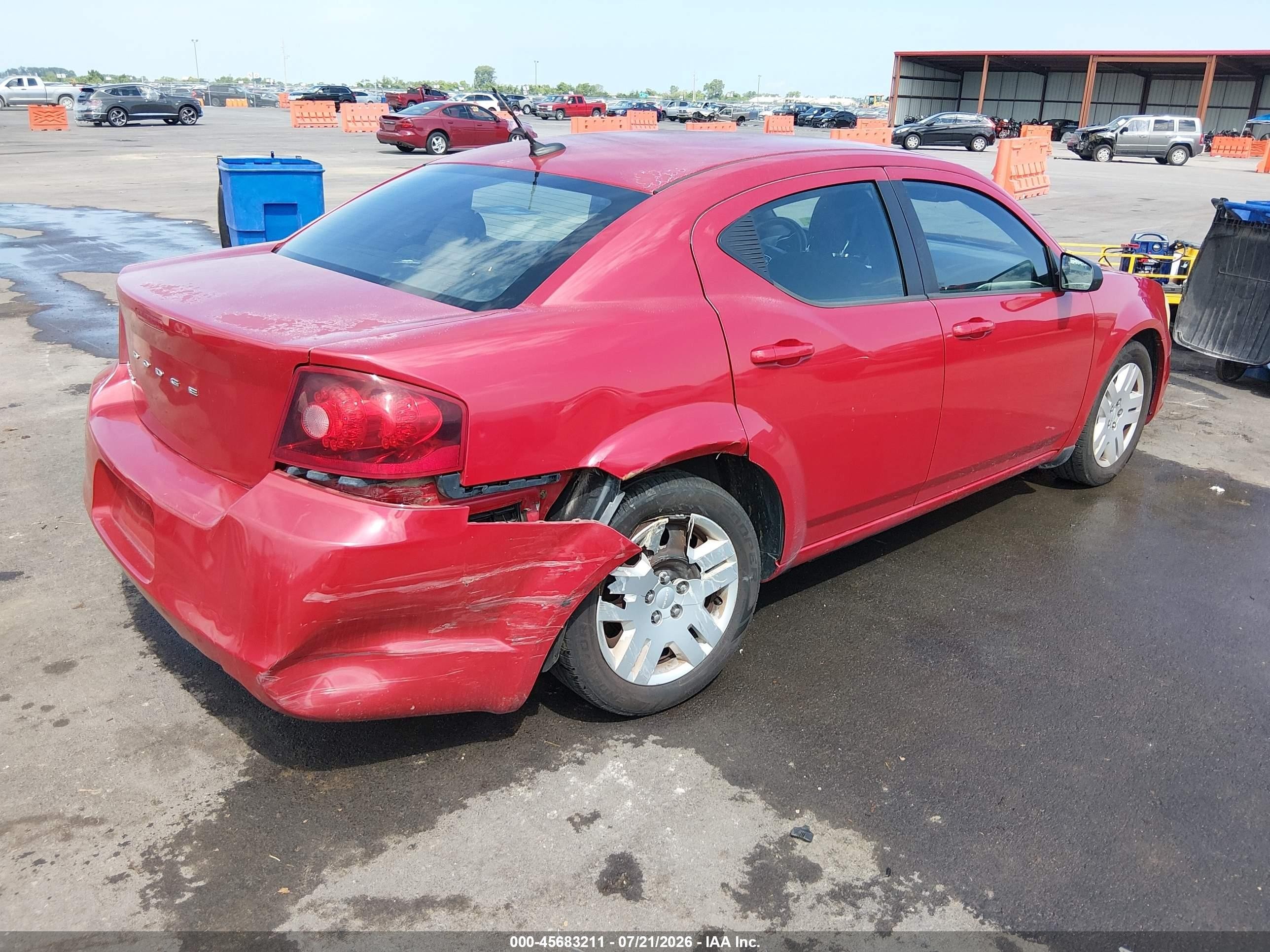 2014 Dodge Avenger Se Red vin: 1C3CDZAB7EN146951