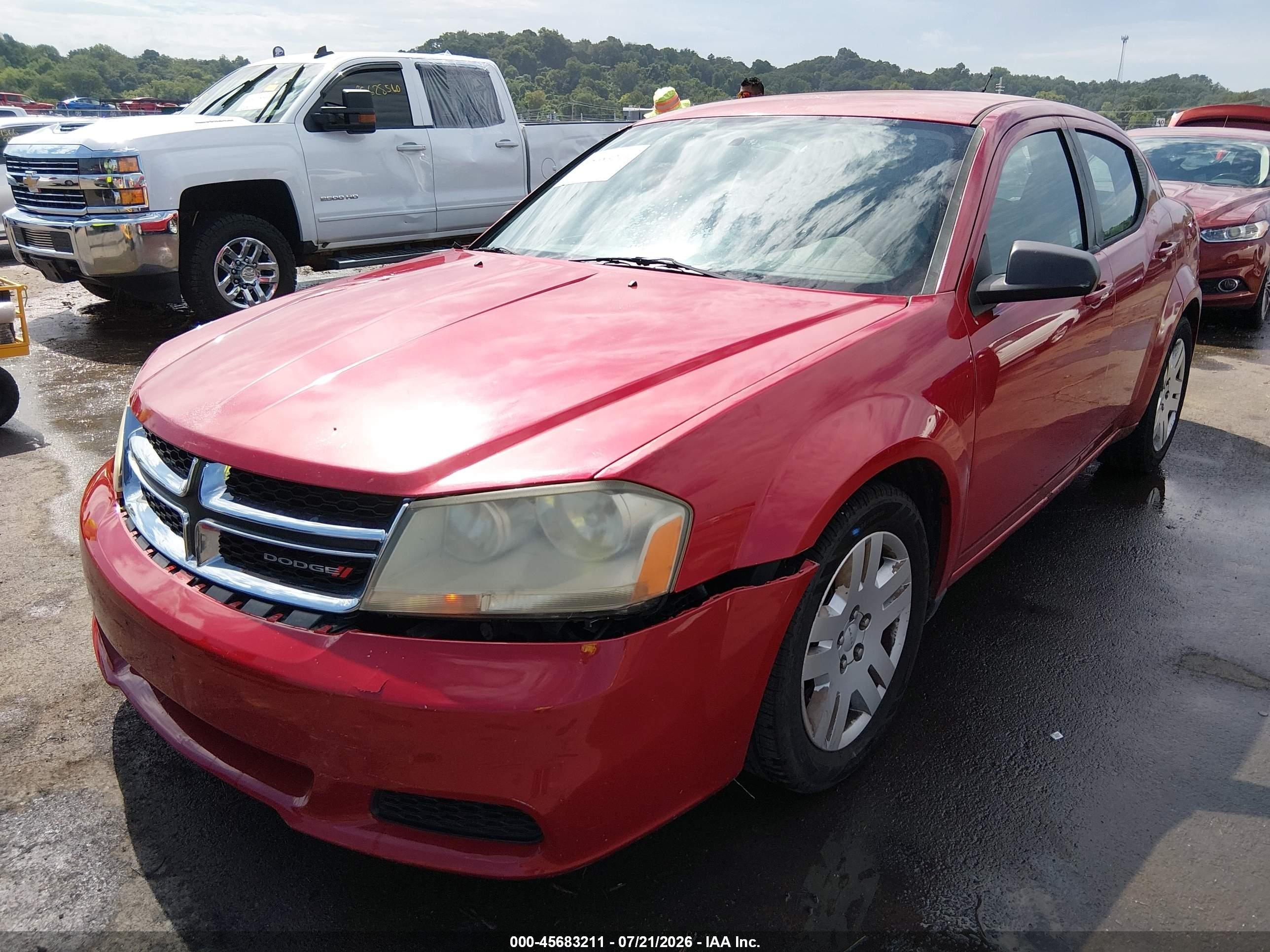 2014 Dodge Avenger Se Red vin: 1C3CDZAB7EN146951