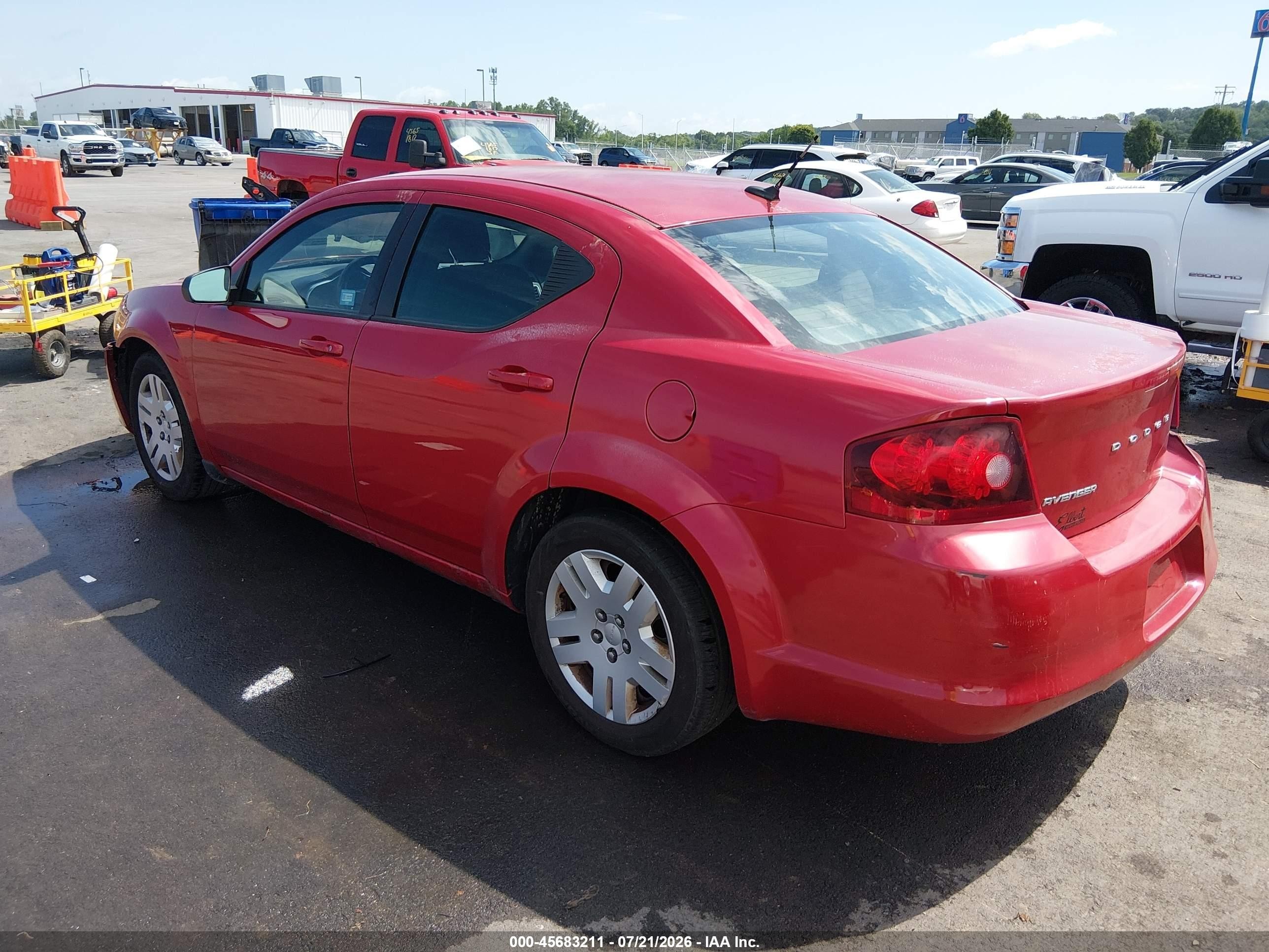 2014 Dodge Avenger Se Red vin: 1C3CDZAB7EN146951