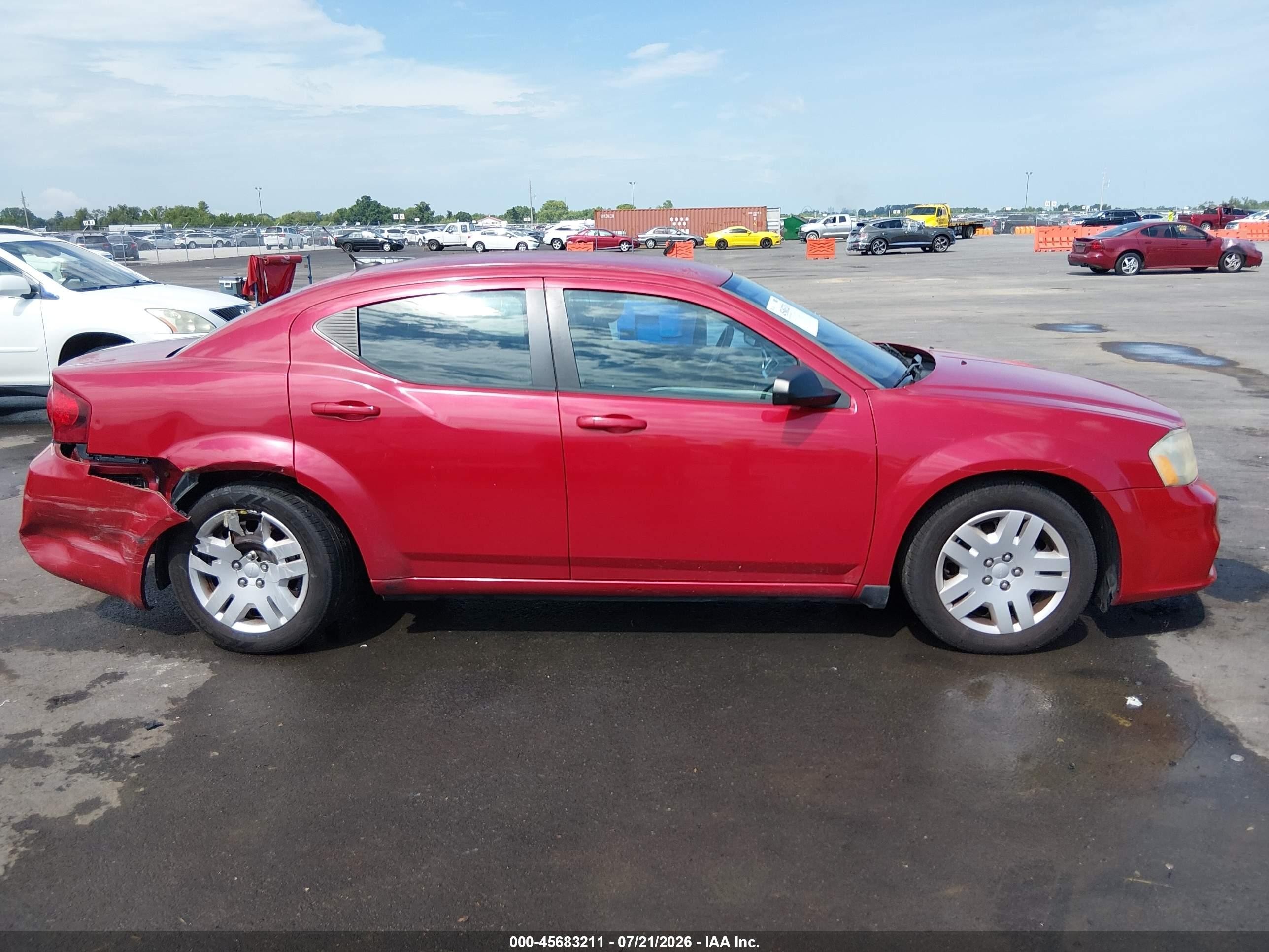 2014 Dodge Avenger Se Red vin: 1C3CDZAB7EN146951