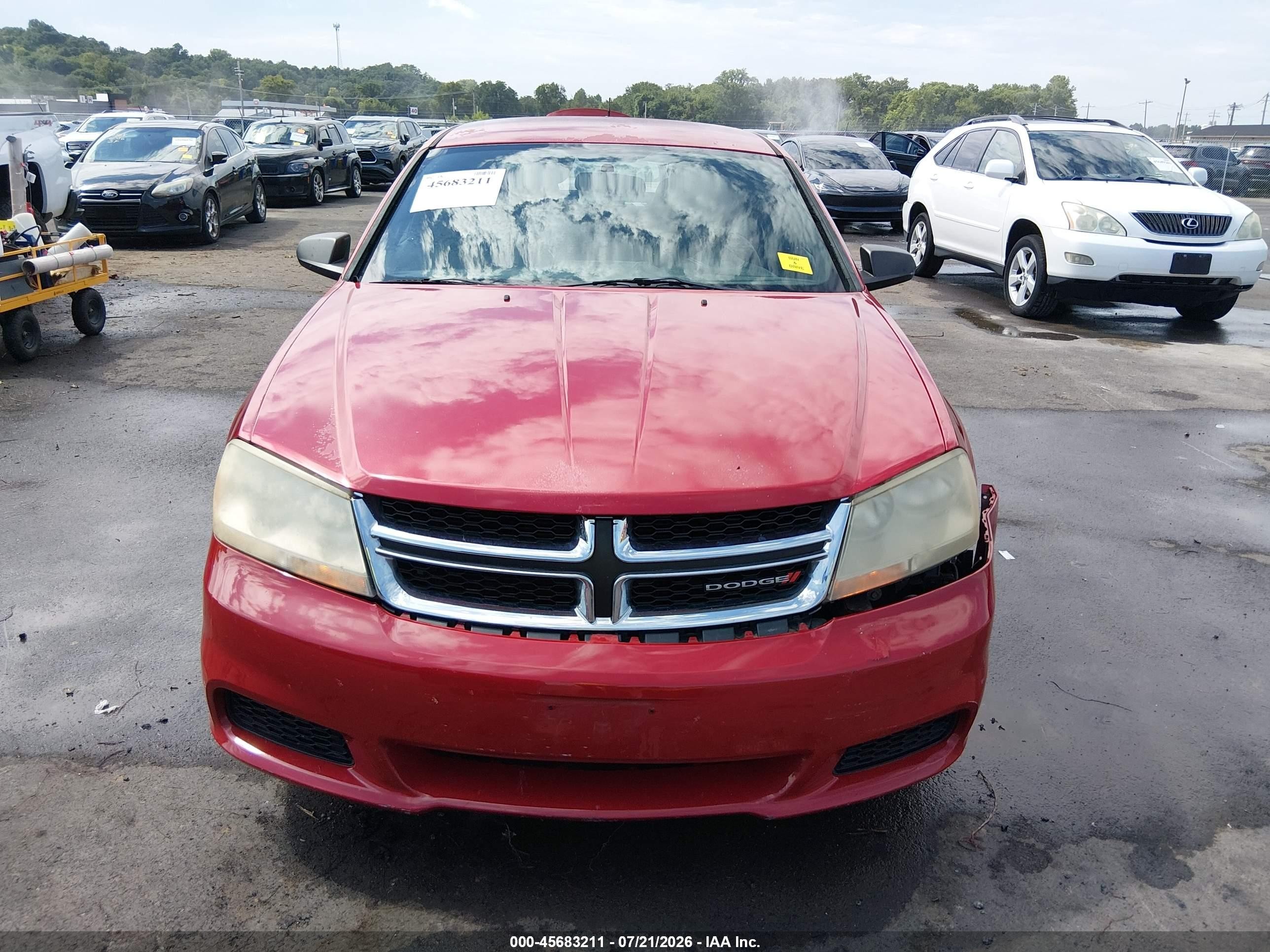 2014 Dodge Avenger Se Red vin: 1C3CDZAB7EN146951