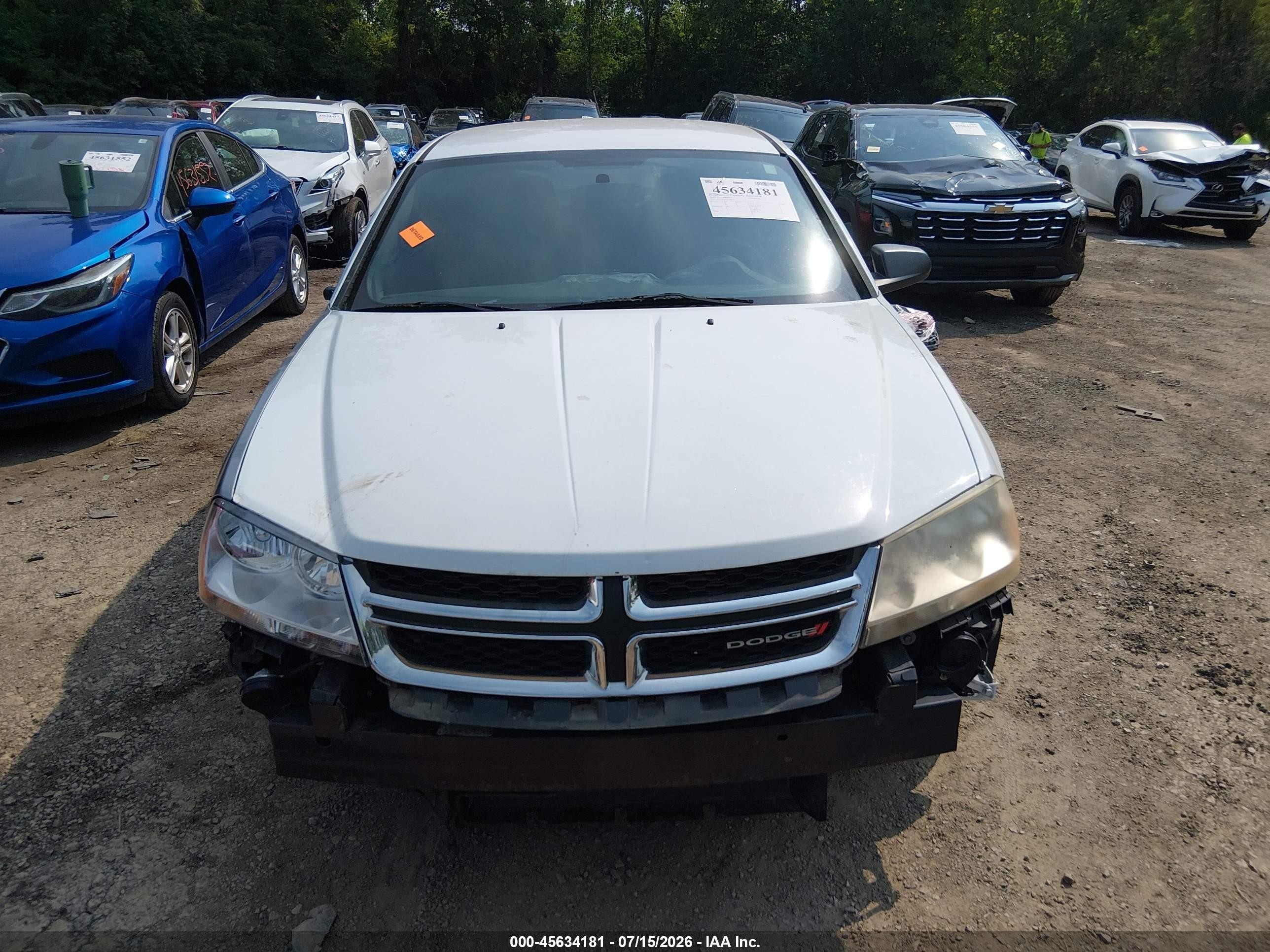 2014 Dodge Avenger Se Белый vin: 1C3CDZAB7EN166259