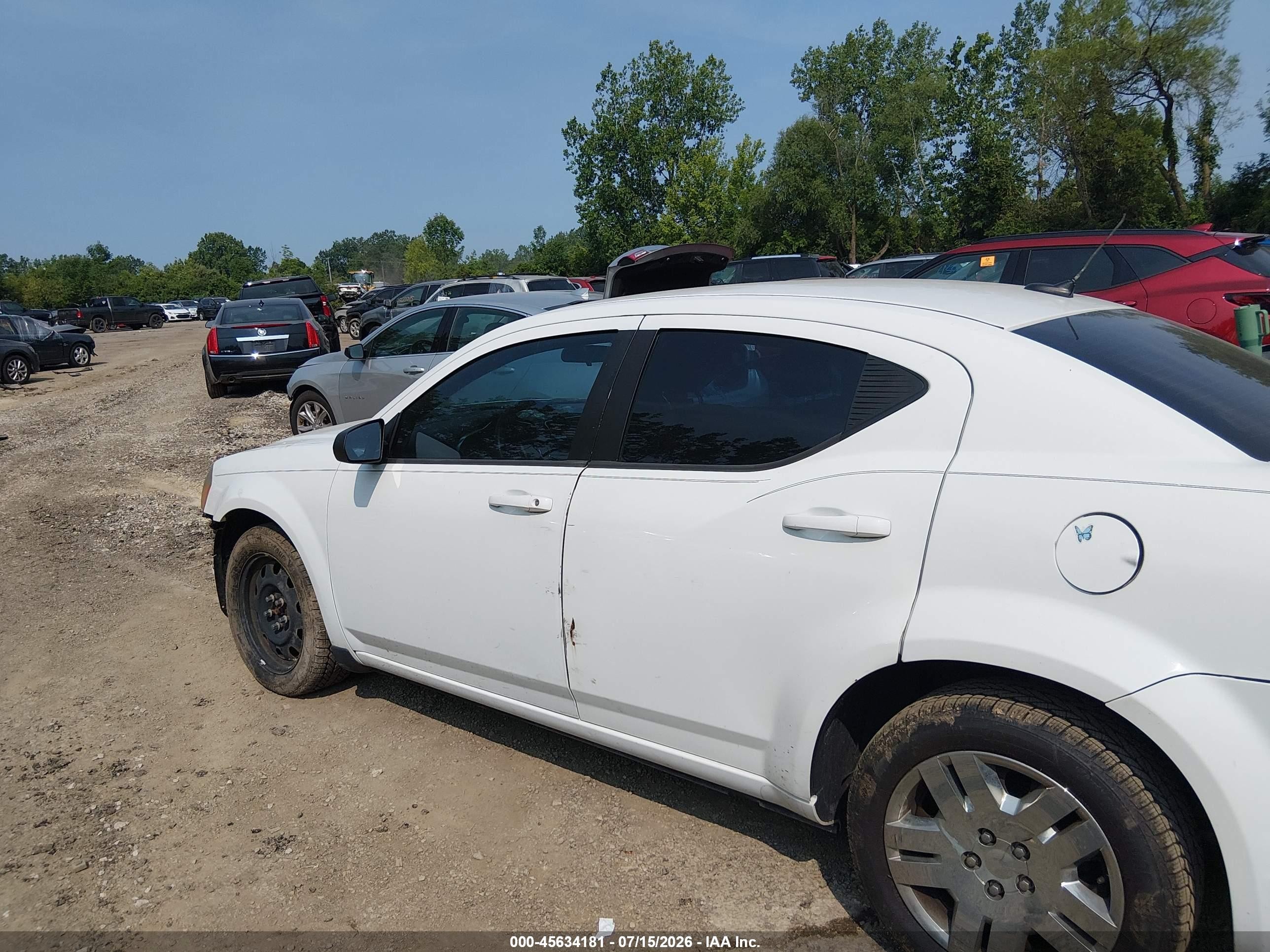2014 Dodge Avenger Se Белый vin: 1C3CDZAB7EN166259