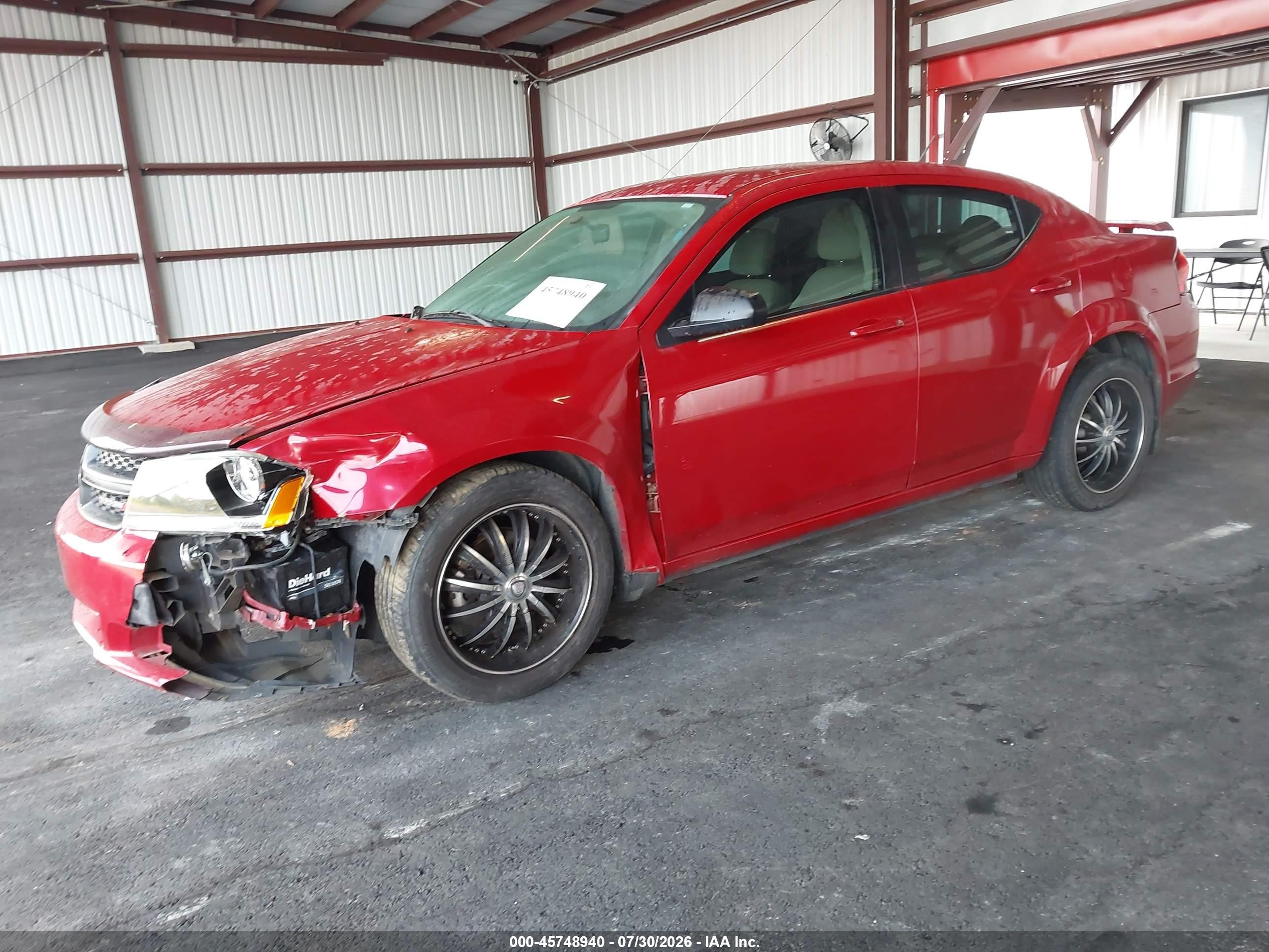 2014 Dodge Avenger Se Red vin: 1C3CDZAB7EN181392