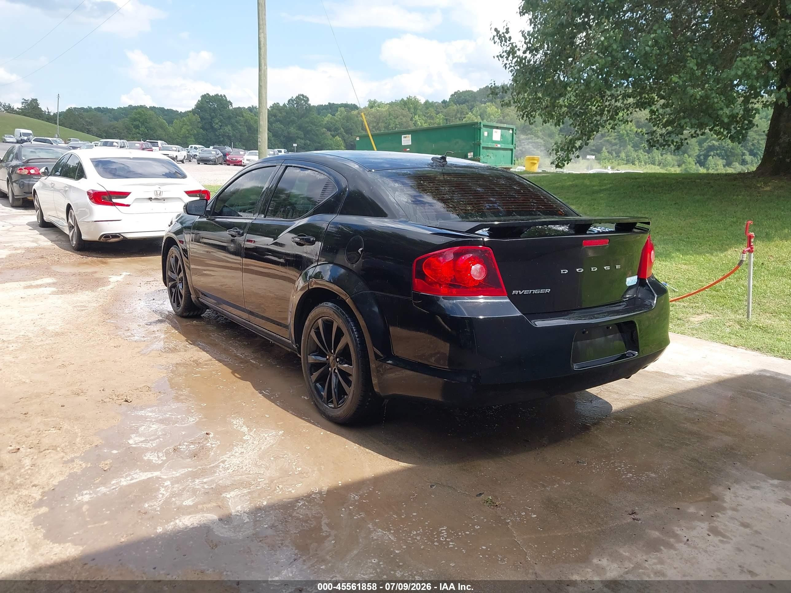 2014 Dodge Avenger Se Black vin: 1C3CDZAB7EN187872