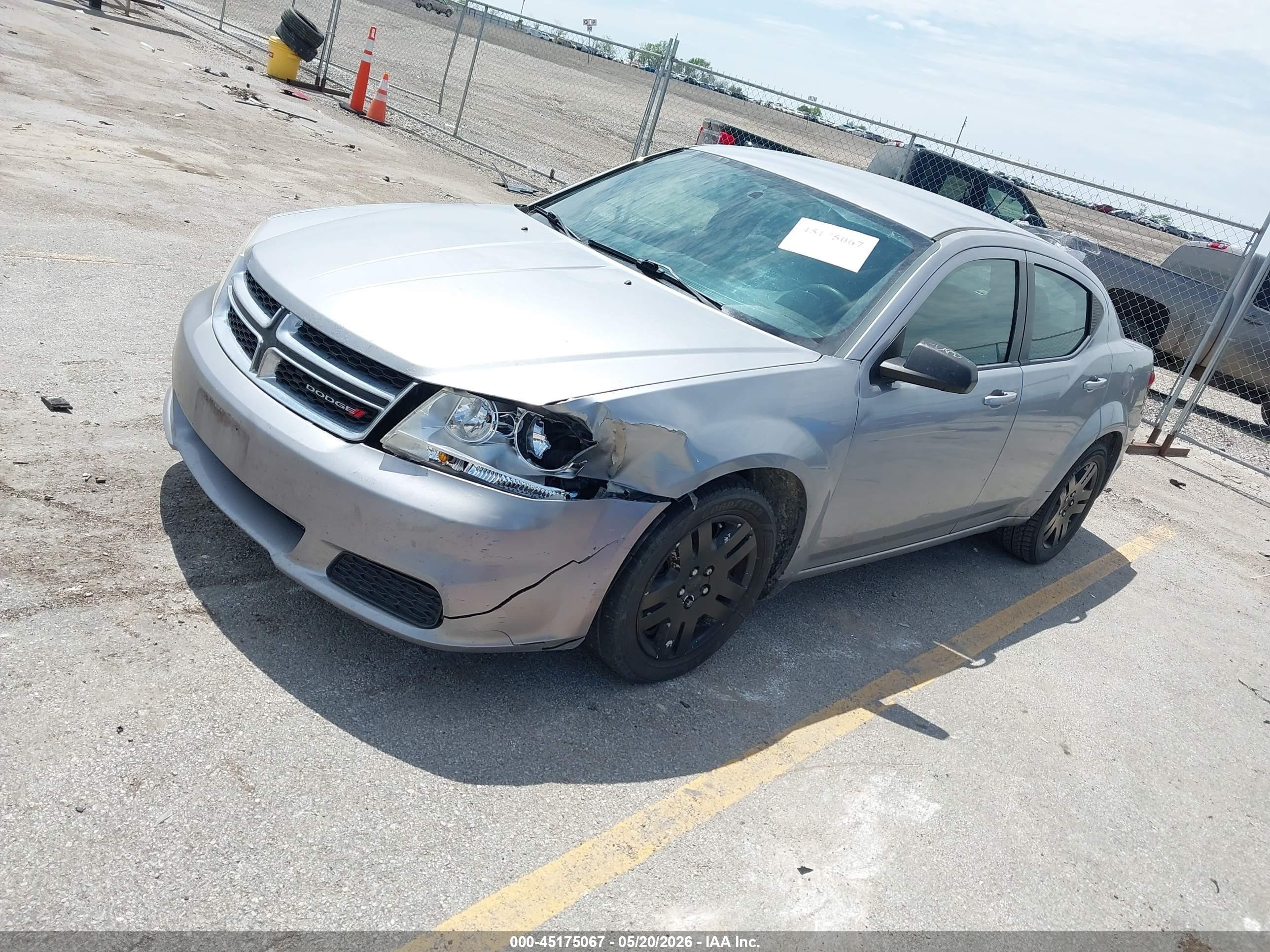 2014 Dodge Avenger Se Silver vin: 1C3CDZAB7EN220174