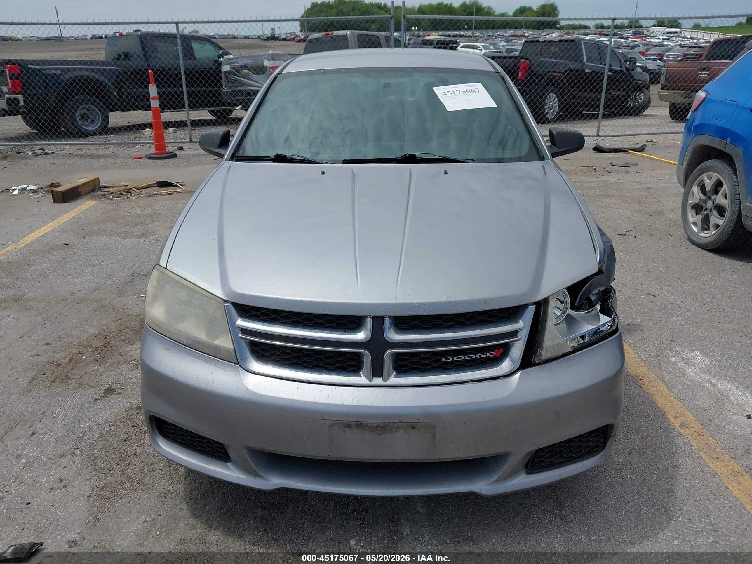 2014 Dodge Avenger Se Silver vin: 1C3CDZAB7EN220174