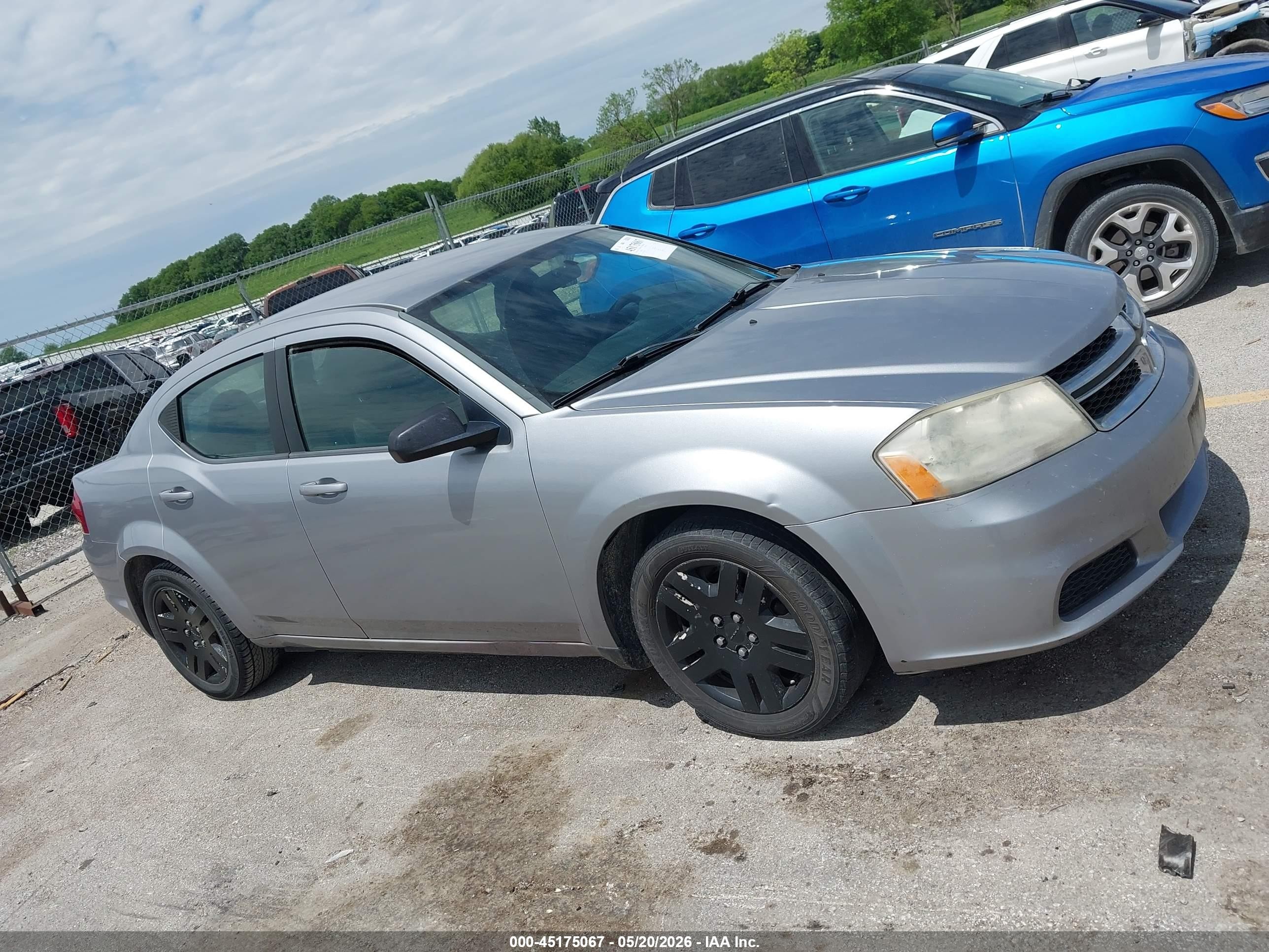 2014 Dodge Avenger Se Silver vin: 1C3CDZAB7EN220174