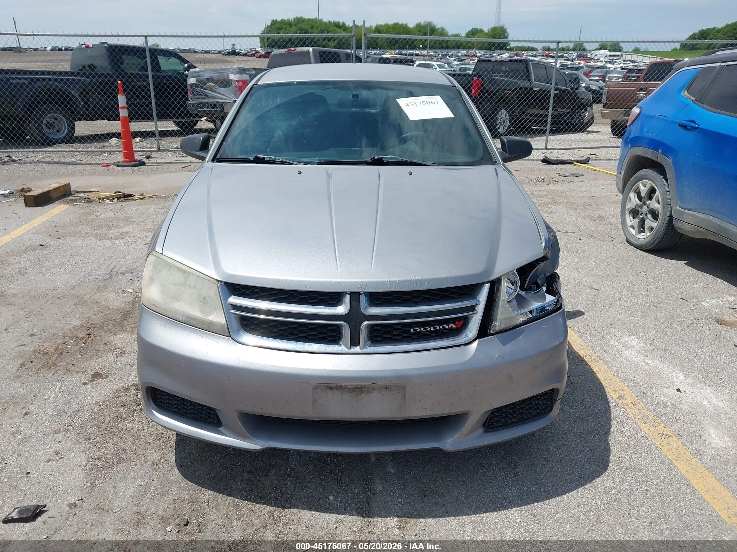 2014 Dodge Avenger Se Silver vin: 1C3CDZAB7EN220174