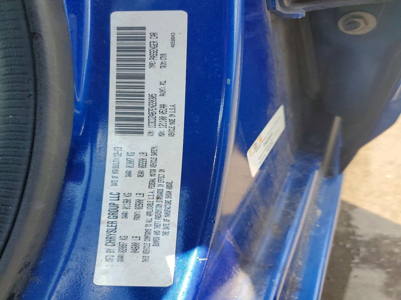 2014 Dodge Avenger Se Blue vin: 1C3CDZAB7EN220305