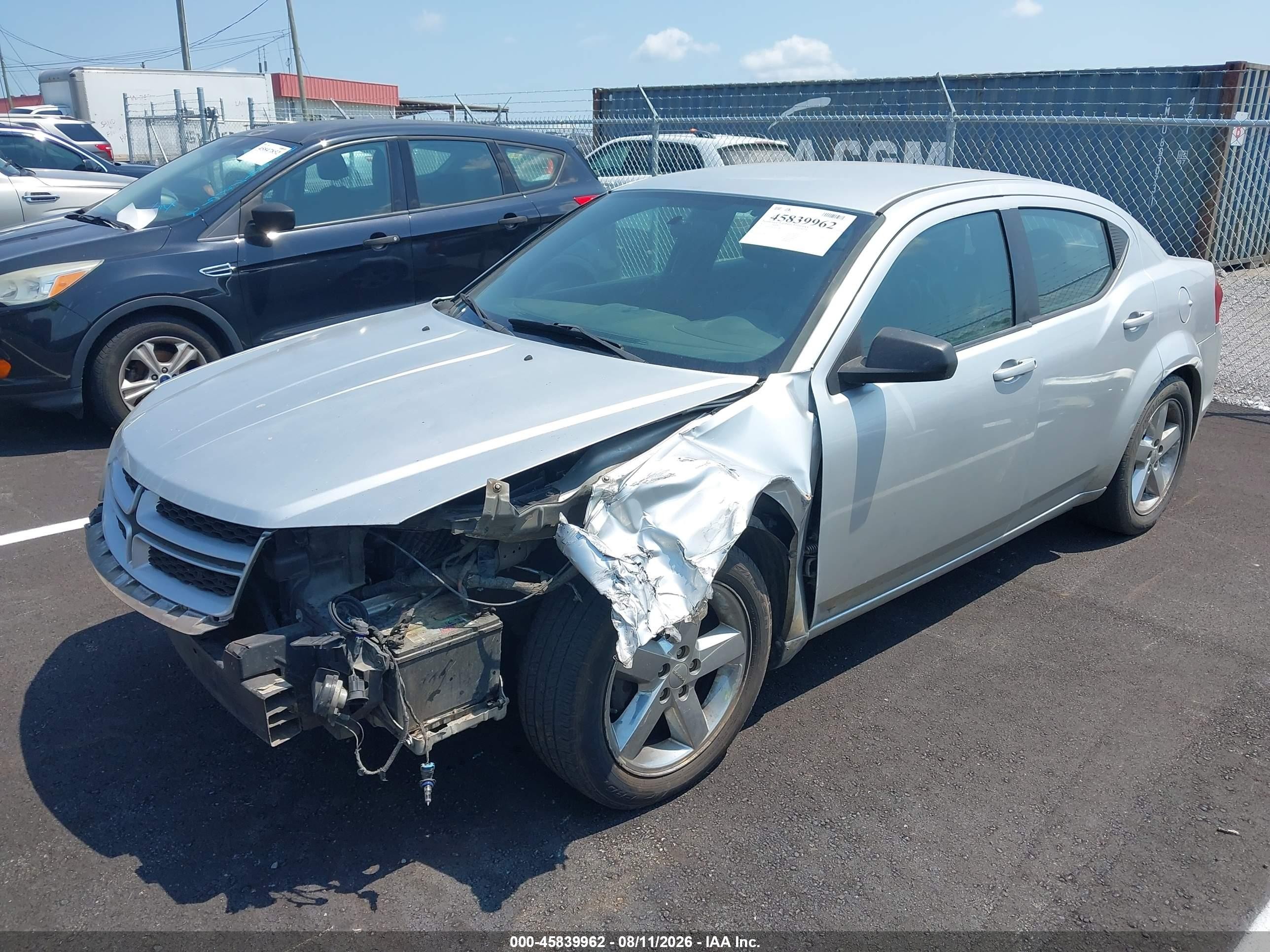 2012 Dodge Avenger Se Silver vin: 1C3CDZAB8CN141688