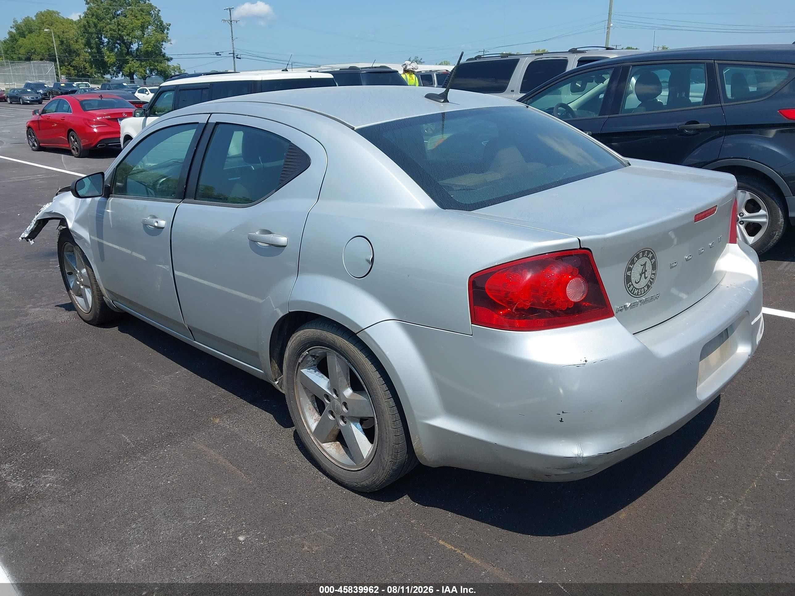 2012 Dodge Avenger Se Silver vin: 1C3CDZAB8CN141688