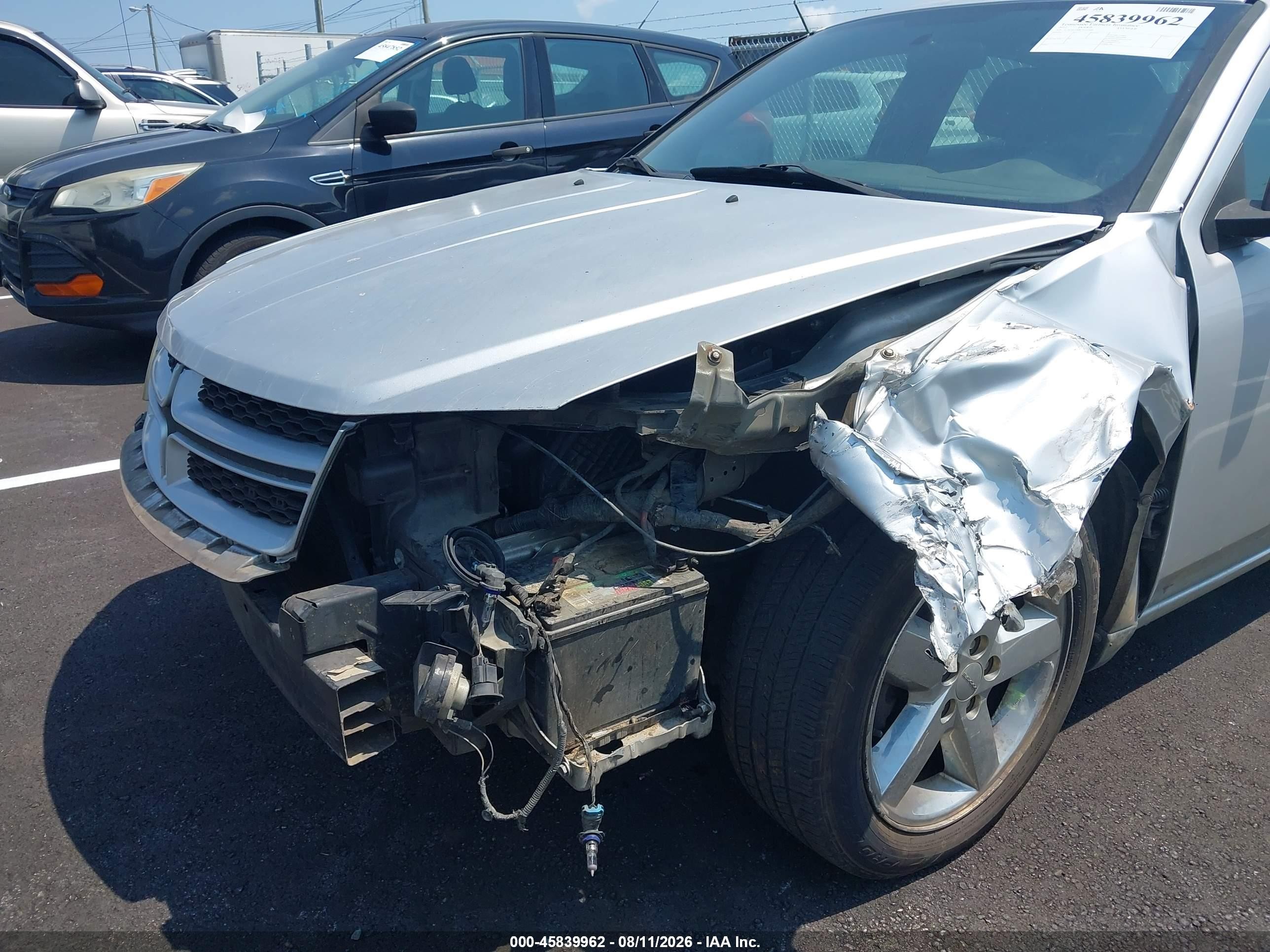 2012 Dodge Avenger Se Silver vin: 1C3CDZAB8CN141688