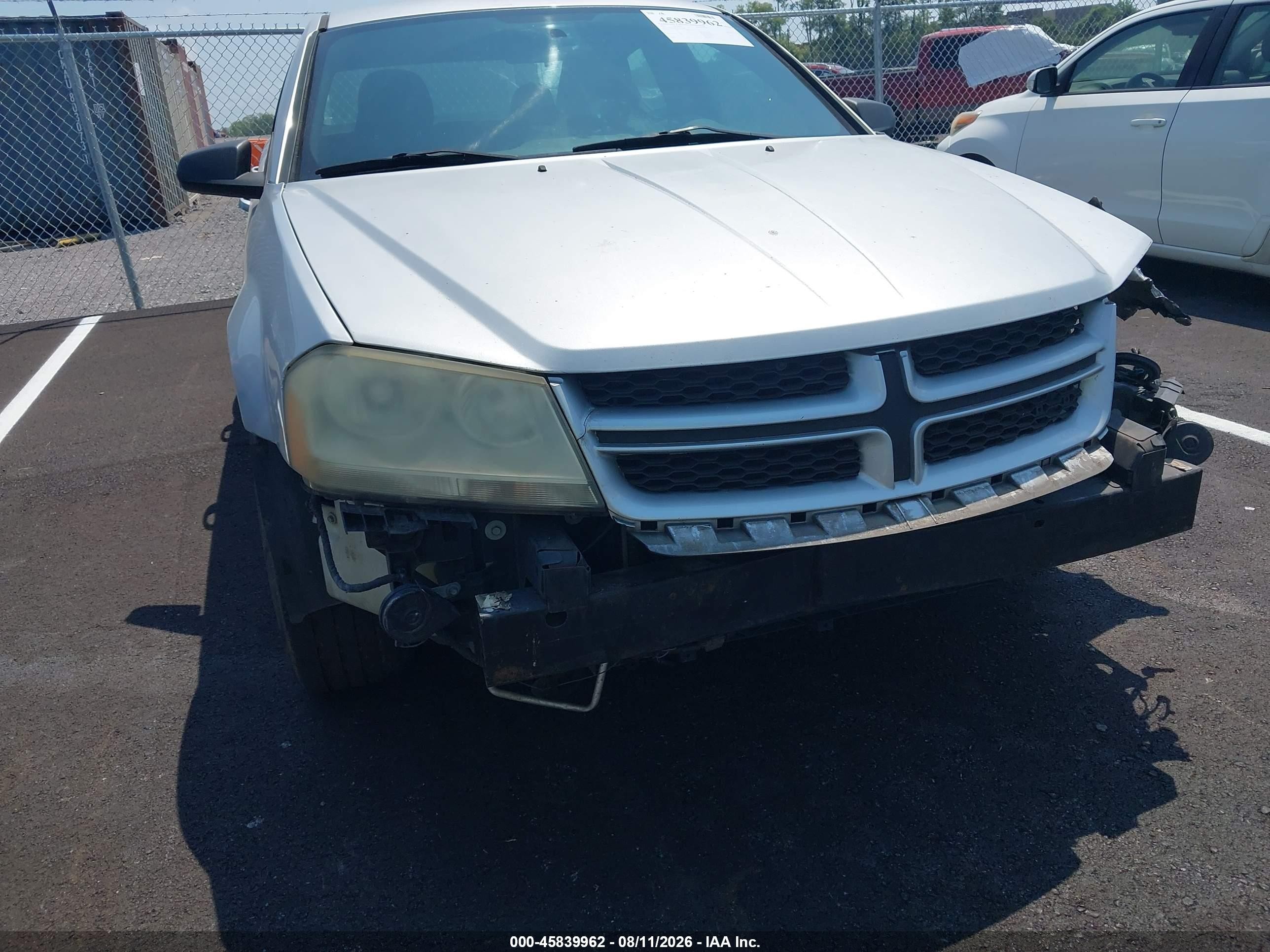2012 Dodge Avenger Se Silver vin: 1C3CDZAB8CN141688