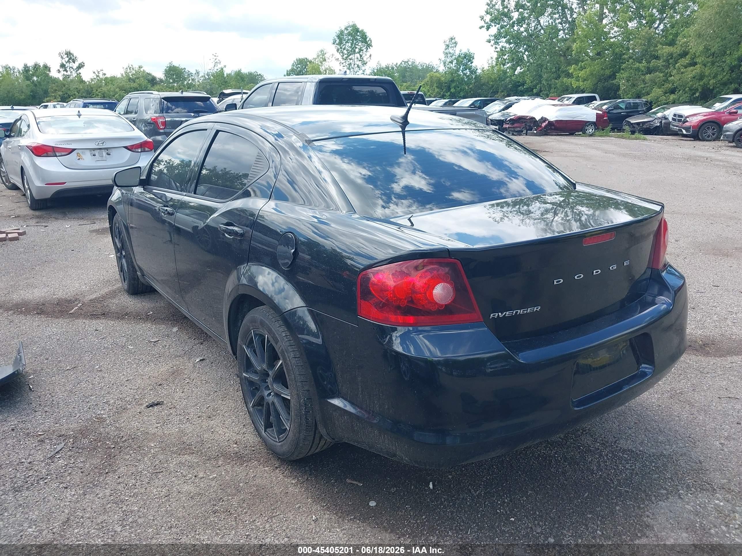 2012 Dodge Avenger Se Black vin: 1C3CDZAB8CN150925