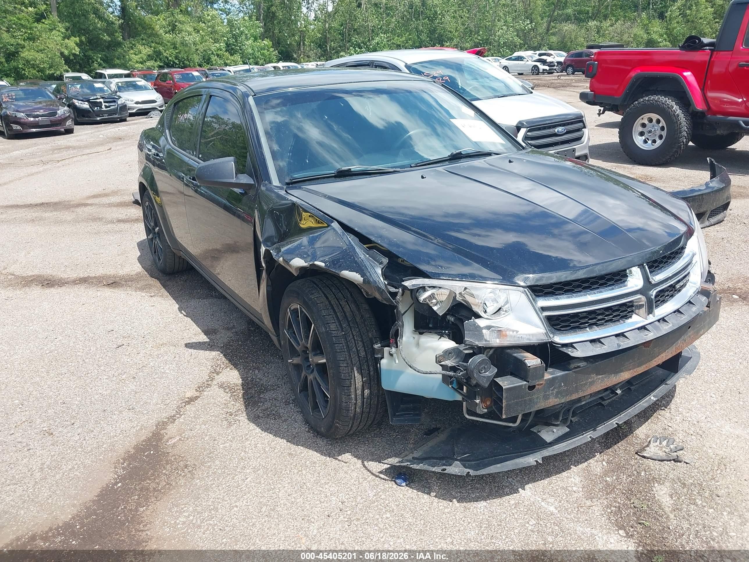 2012 Dodge Avenger Se Black vin: 1C3CDZAB8CN150925