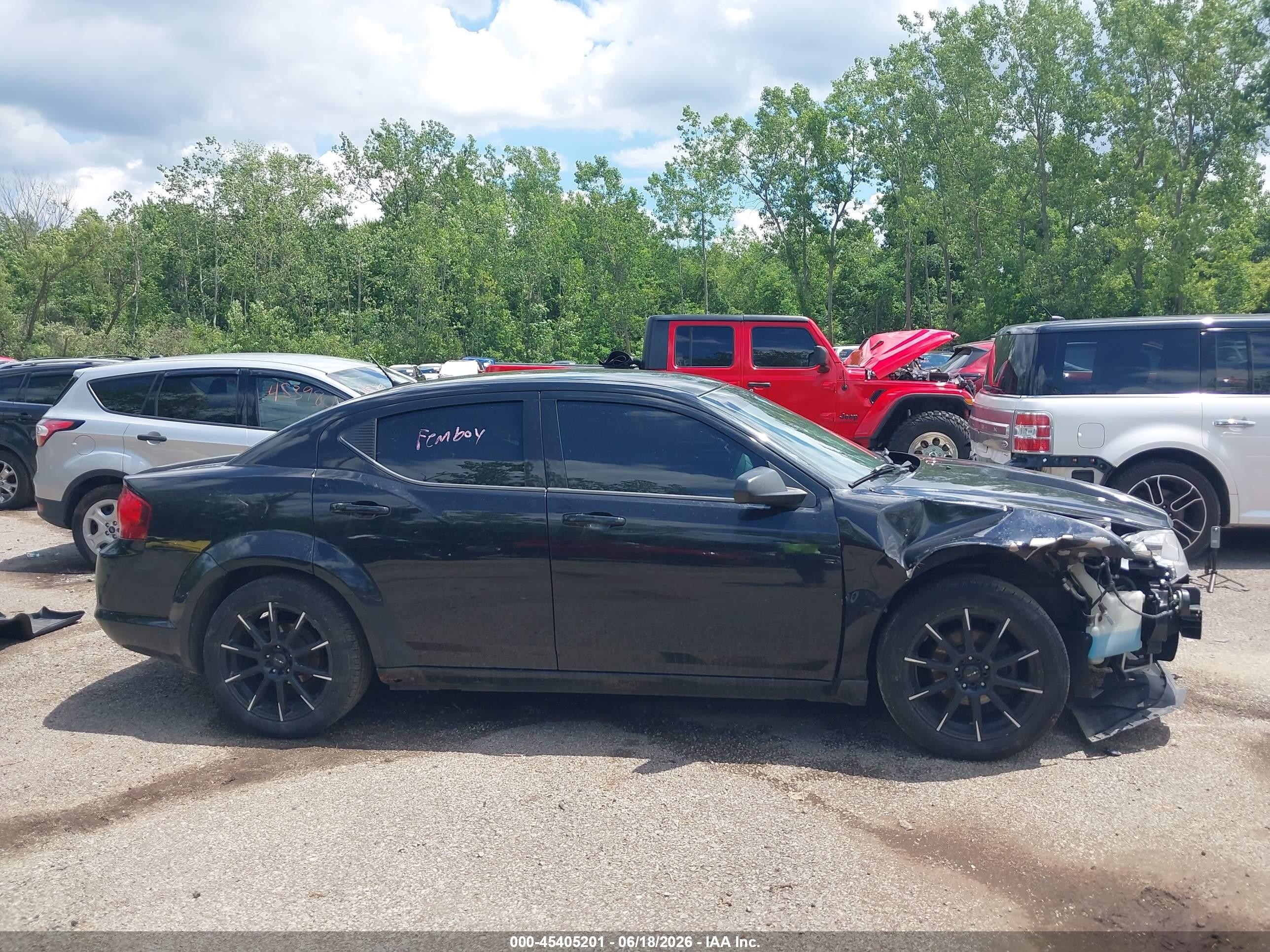 2012 Dodge Avenger Se Black vin: 1C3CDZAB8CN150925