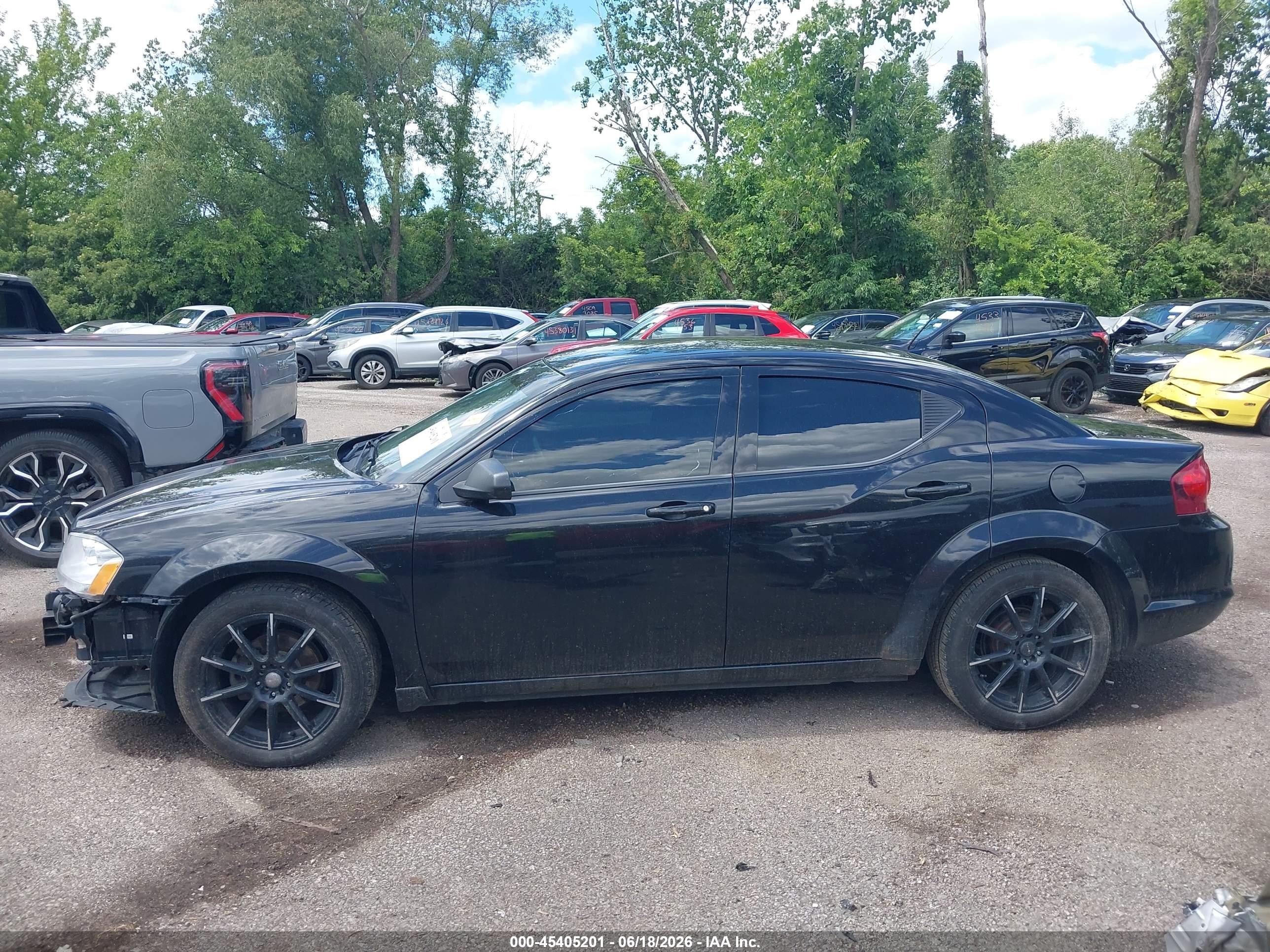 2012 Dodge Avenger Se Black vin: 1C3CDZAB8CN150925