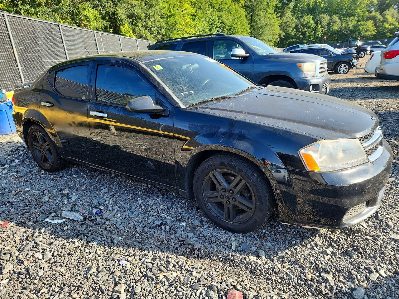 2012 Dodge Avenger Se Black vin: 1C3CDZAB8CN173394