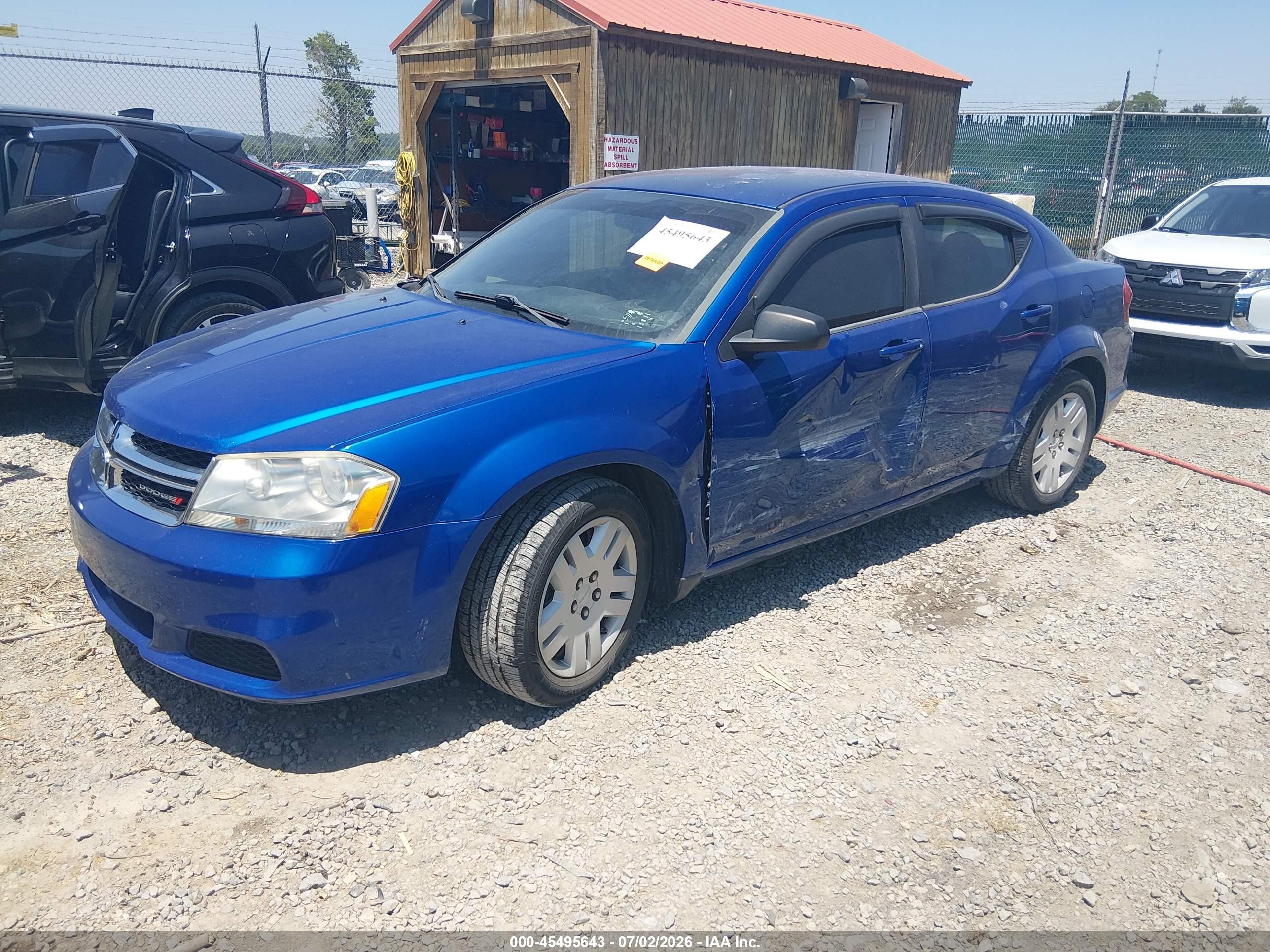 2012 Dodge Avenger Se Синий vin: 1C3CDZAB8CN265511