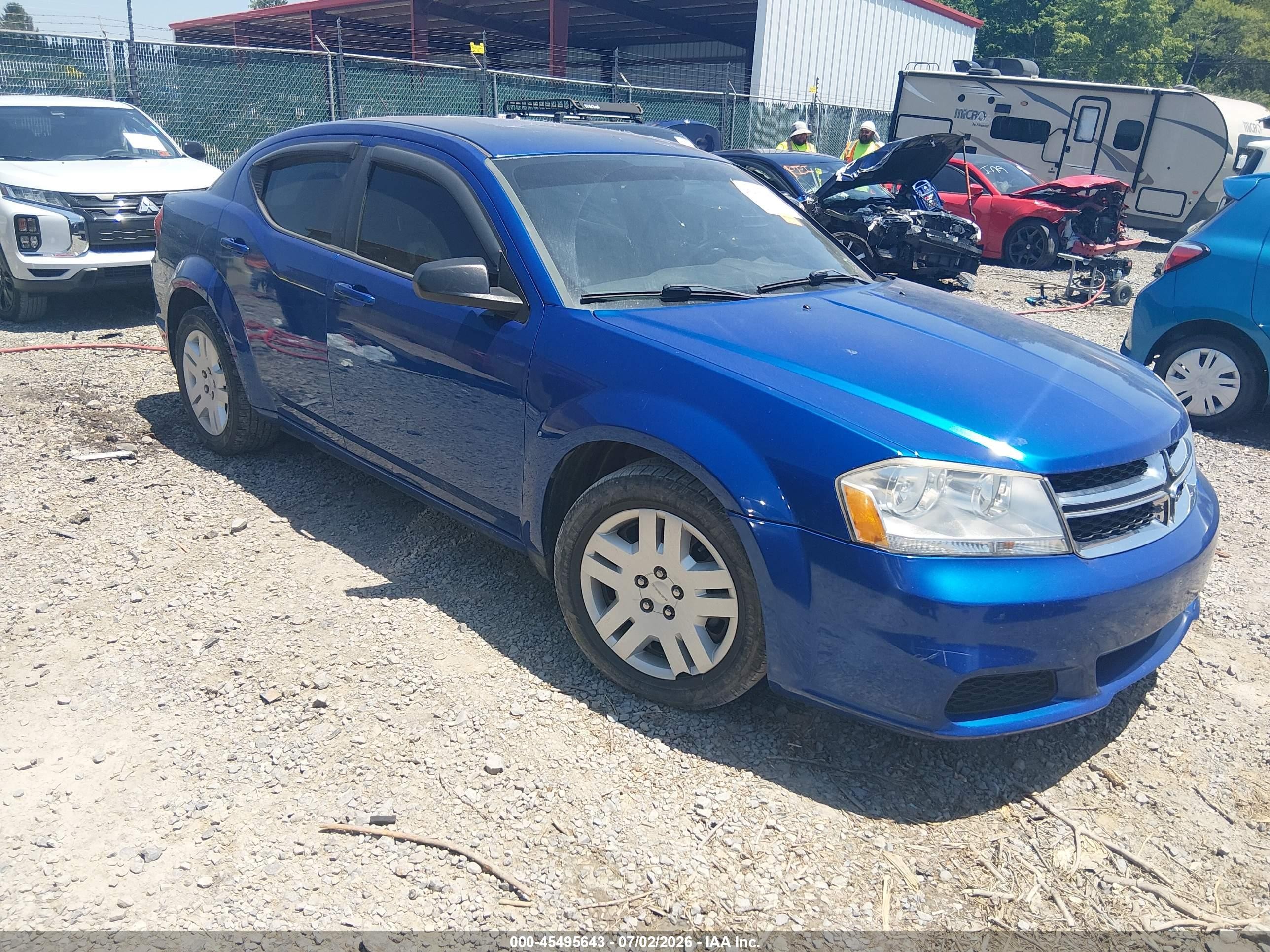 2012 Dodge Avenger Se Blue vin: 1C3CDZAB8CN265511