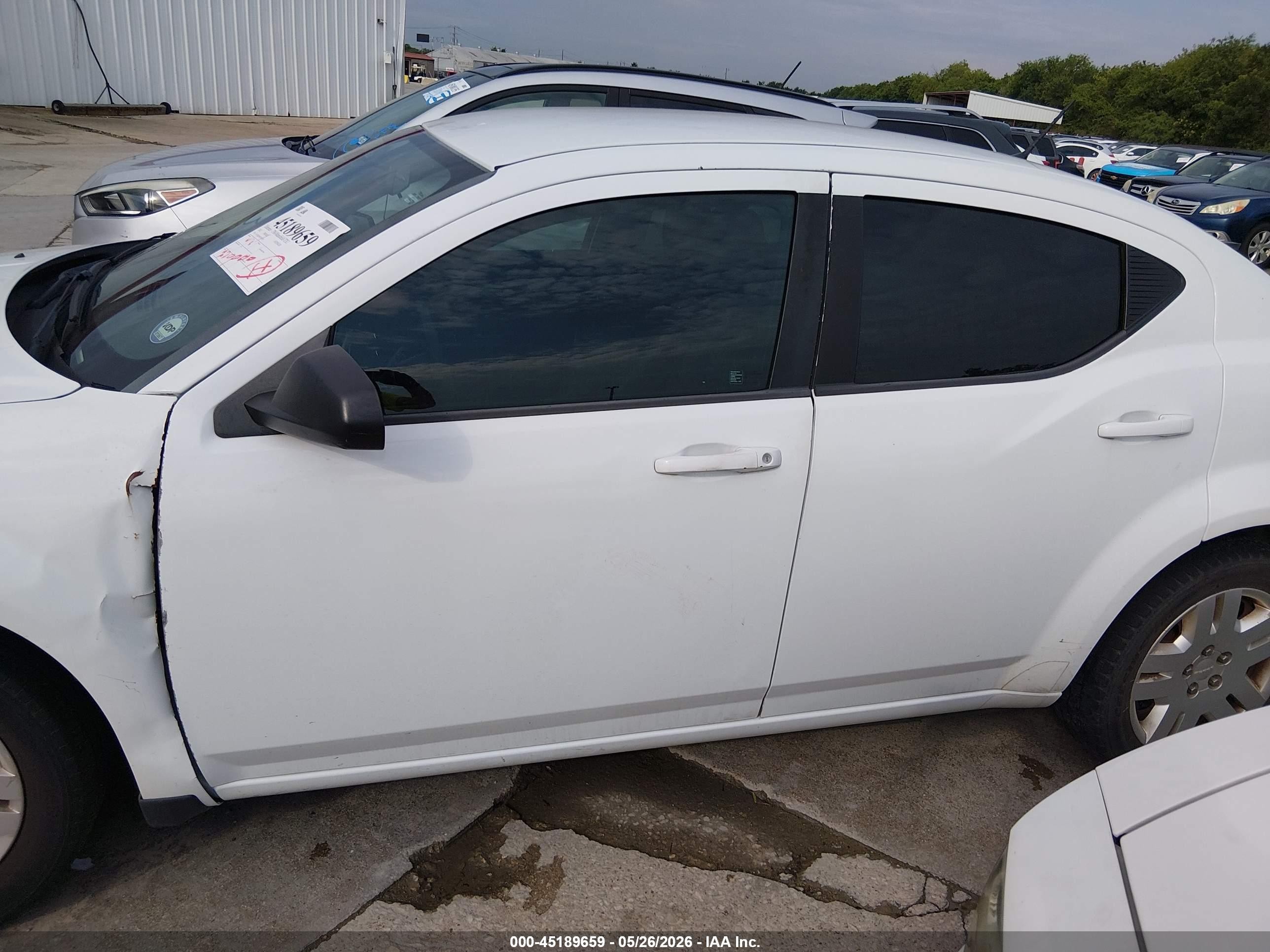2012 Dodge Avenger Se White vin: 1C3CDZAB8CN286228