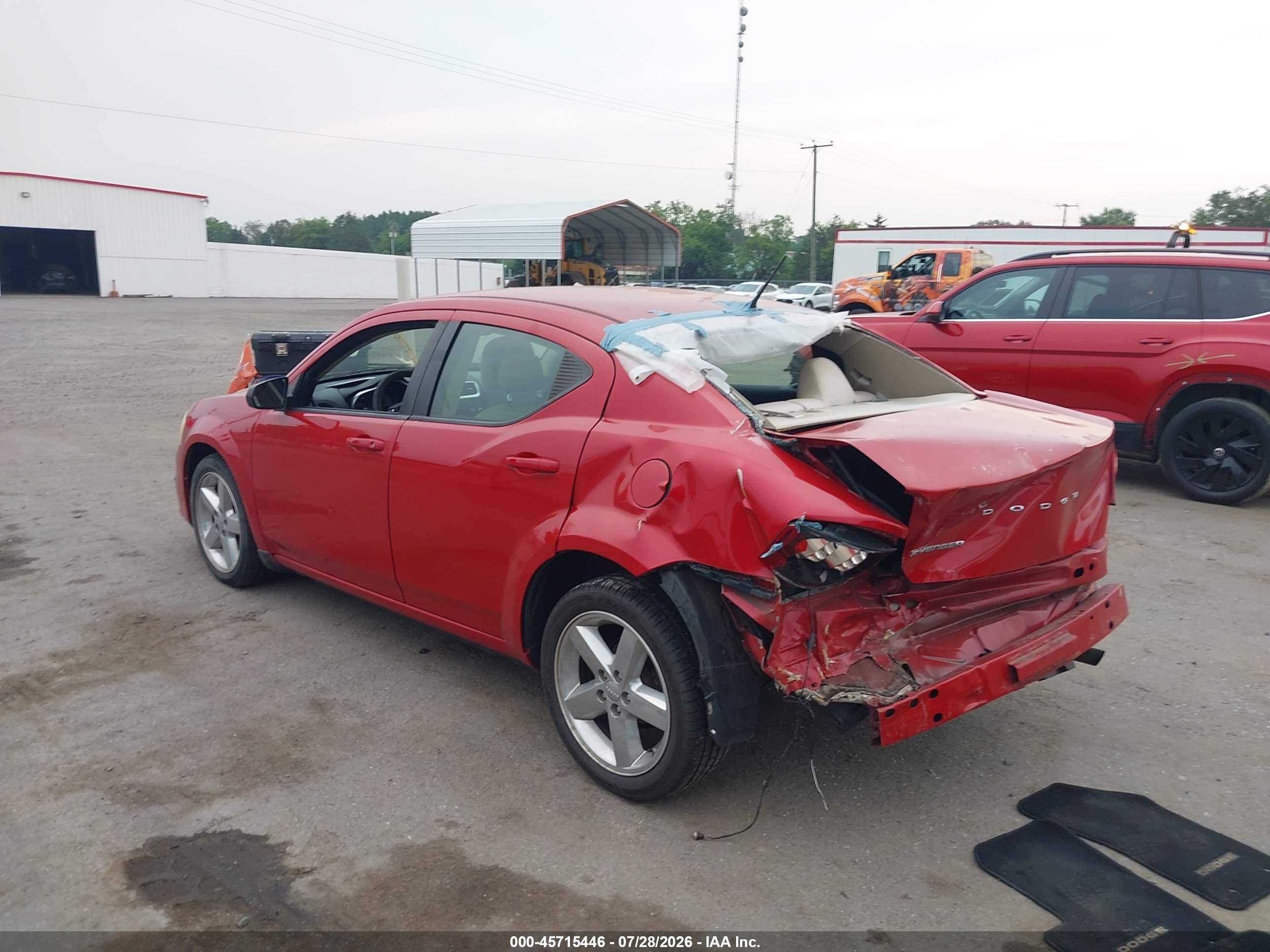 2013 Dodge Avenger Se Red vin: 1C3CDZAB8DL628189