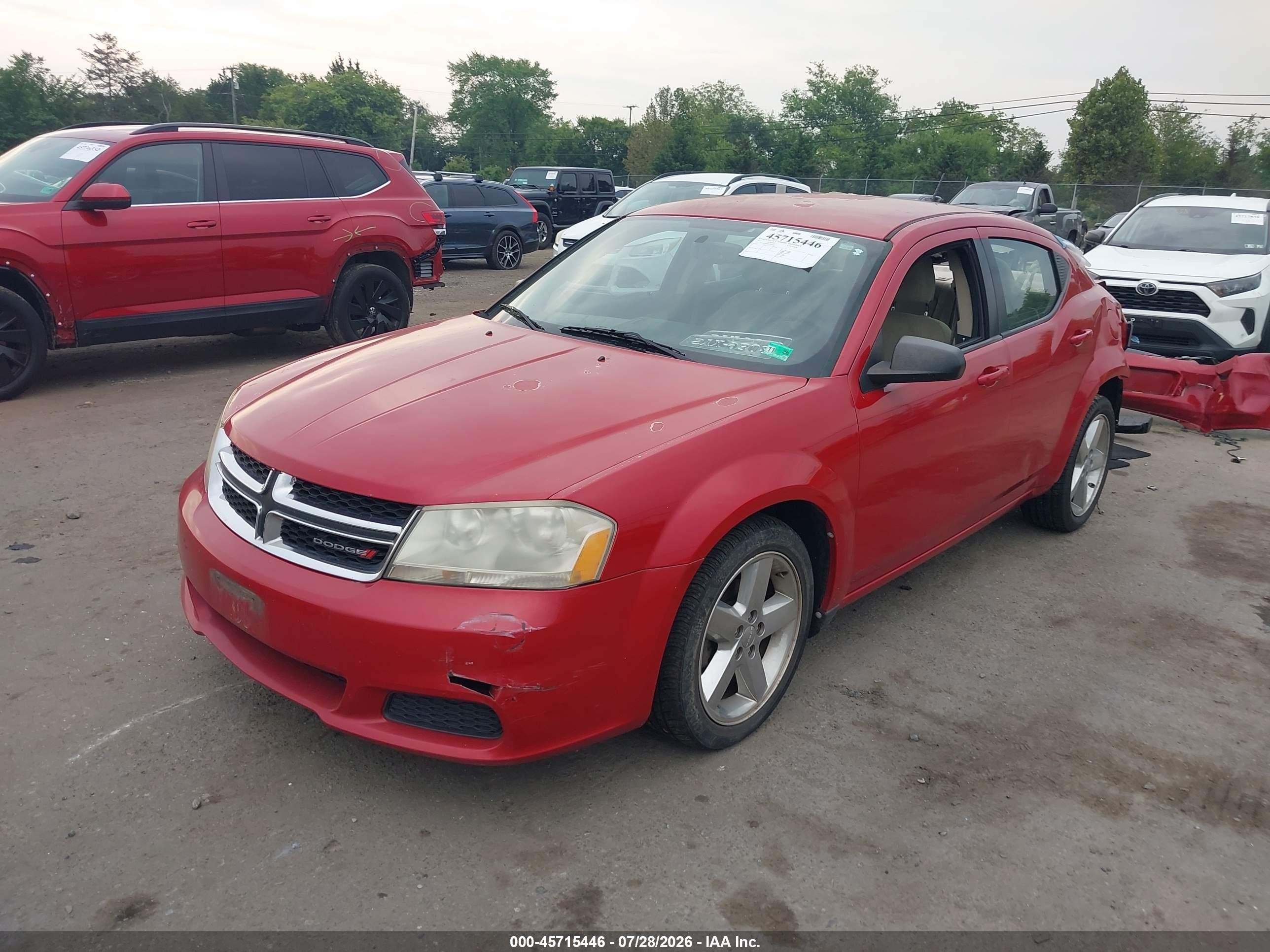 2013 Dodge Avenger Se Red vin: 1C3CDZAB8DL628189