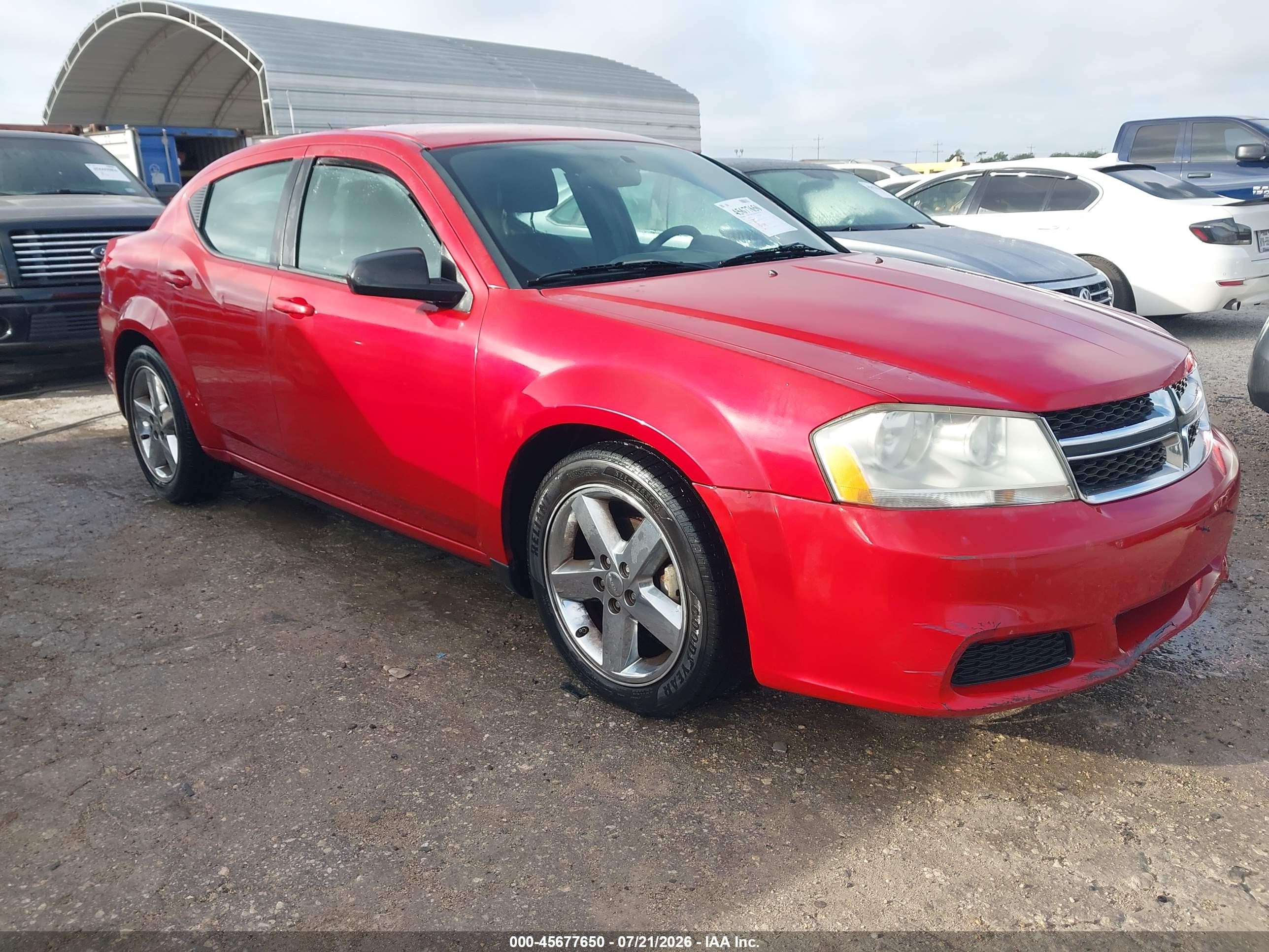 2013 Dodge Avenger Se Красный vin: 1C3CDZAB8DN534012