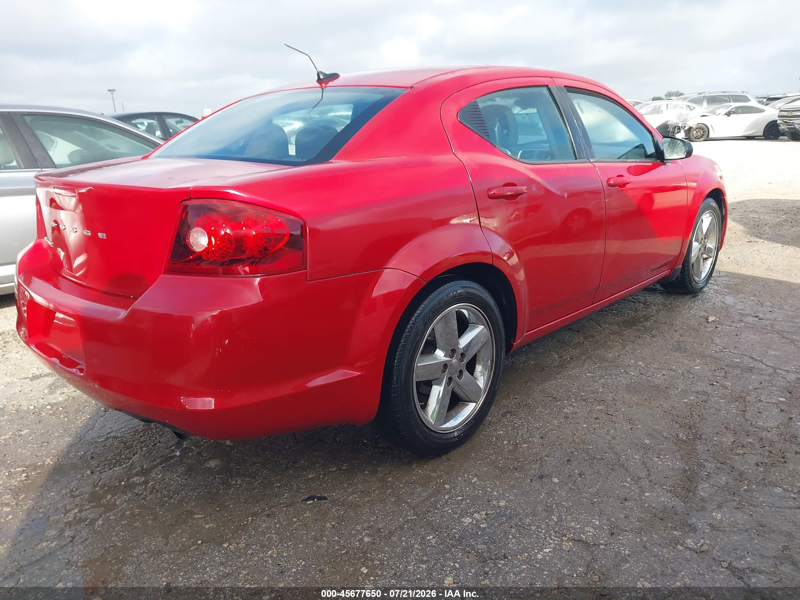 2013 Dodge Avenger Se Red vin: 1C3CDZAB8DN534012