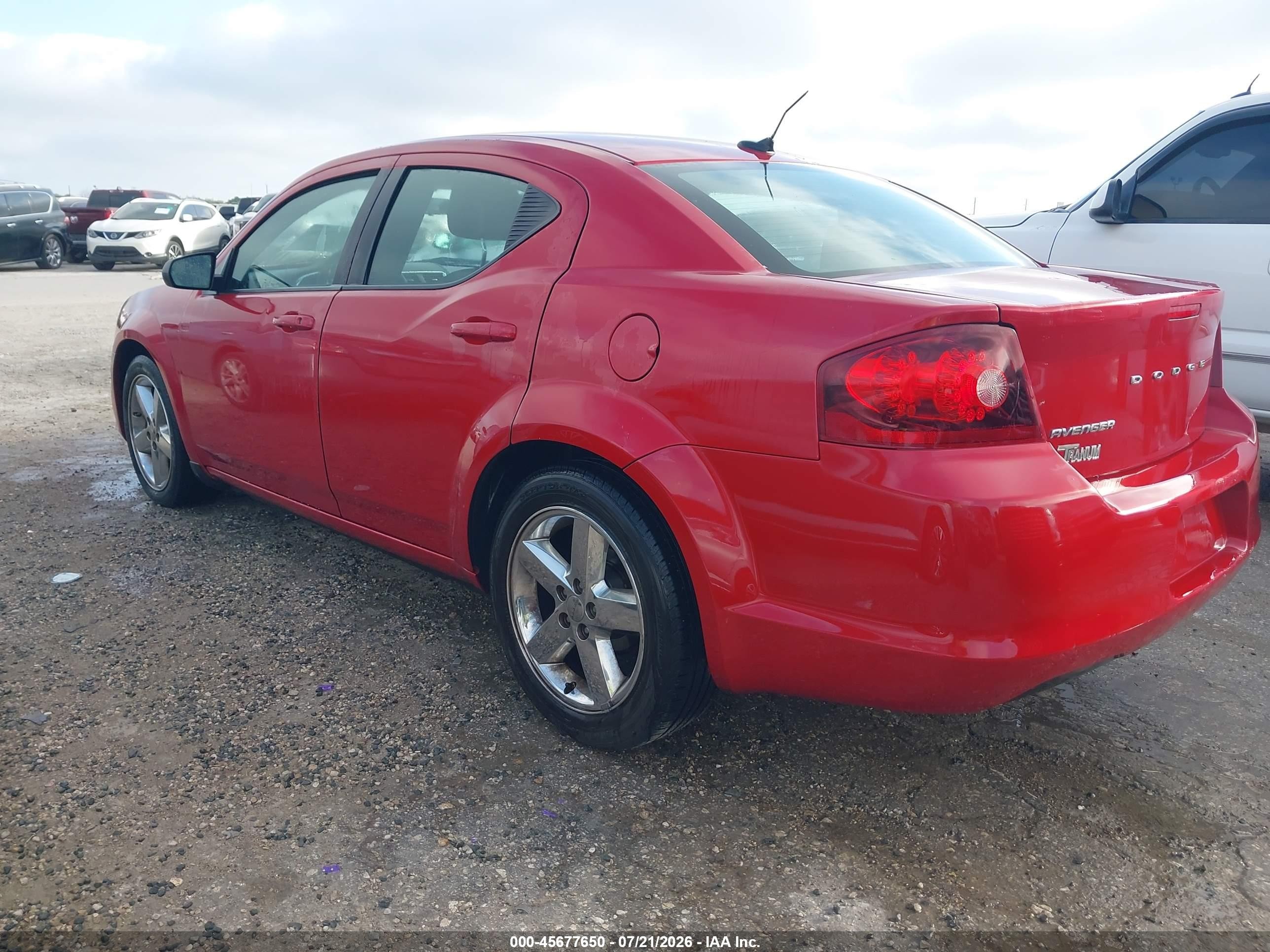 2013 Dodge Avenger Se Red vin: 1C3CDZAB8DN534012