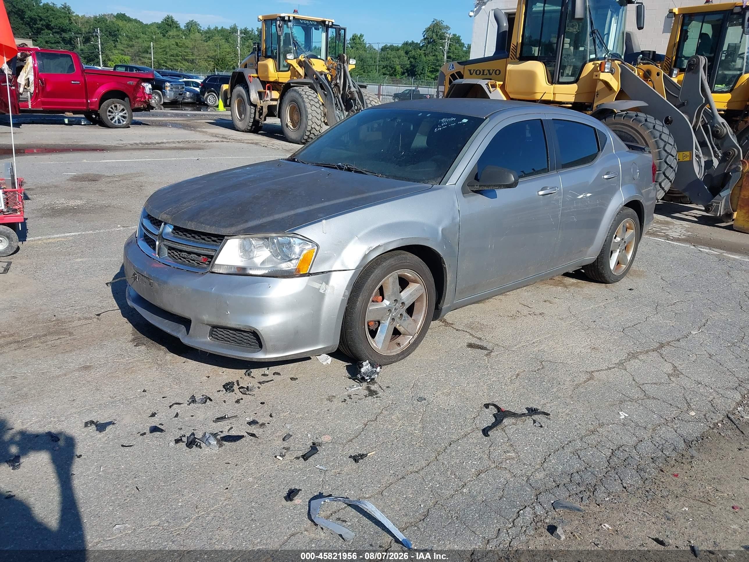 2013 Dodge Avenger Se Silver vin: 1C3CDZAB8DN536844